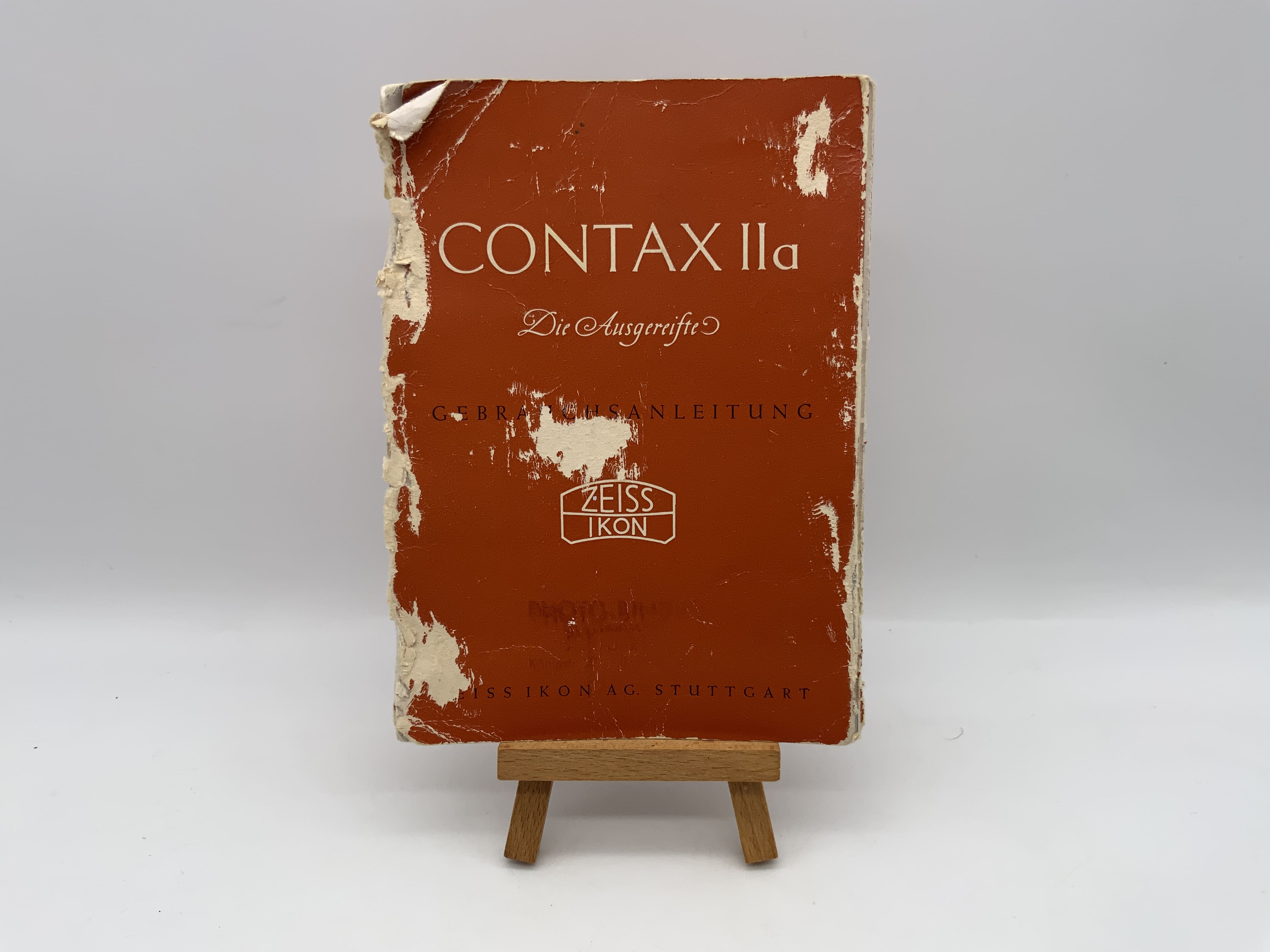 Contax IIa Le manuel d'utilisation pour utilisateurs avertis, largement utilisé en allemand
