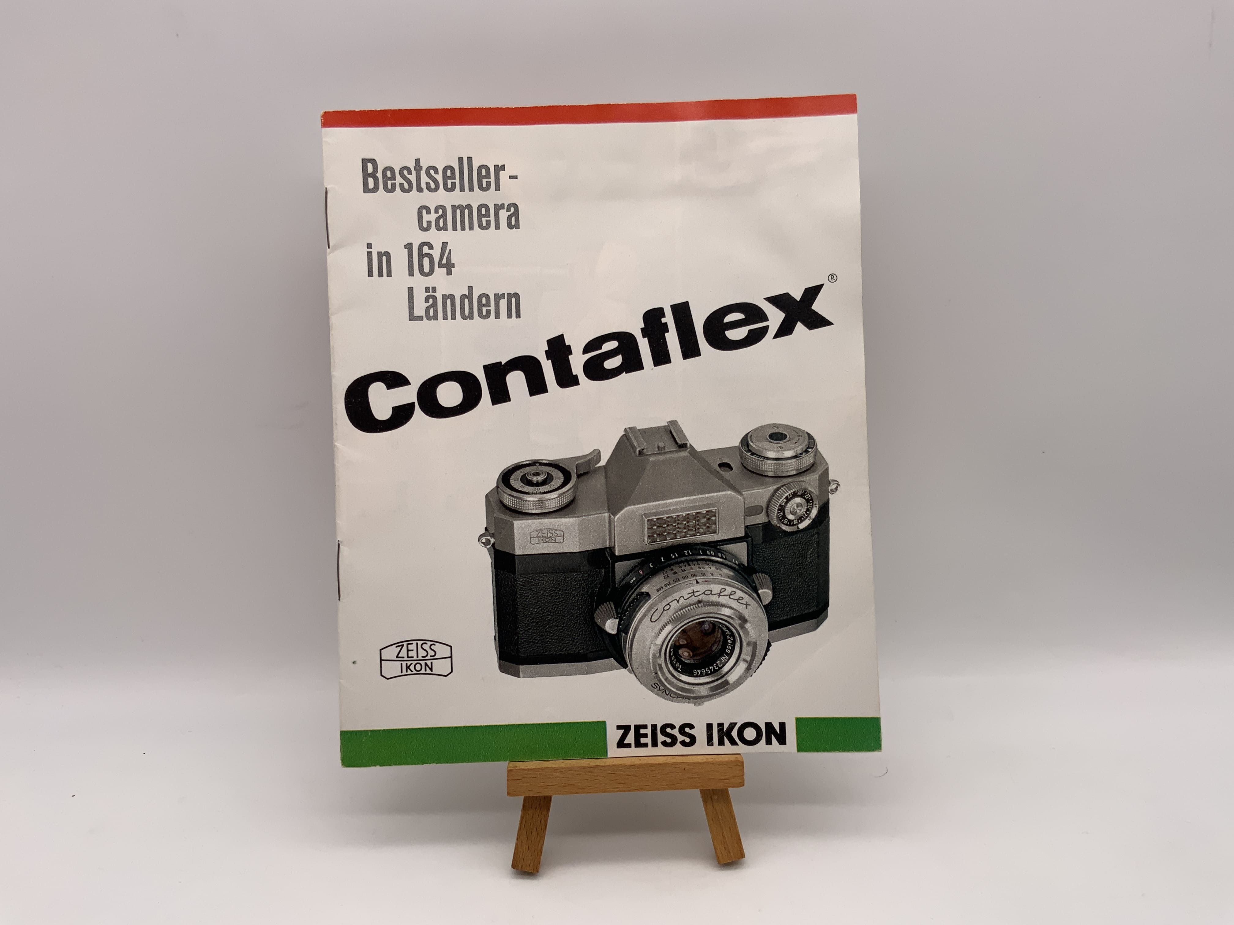 Appareil photo Zeiss Ikon Contaflex, best-seller dans 164 pays. Brochure en allemand.