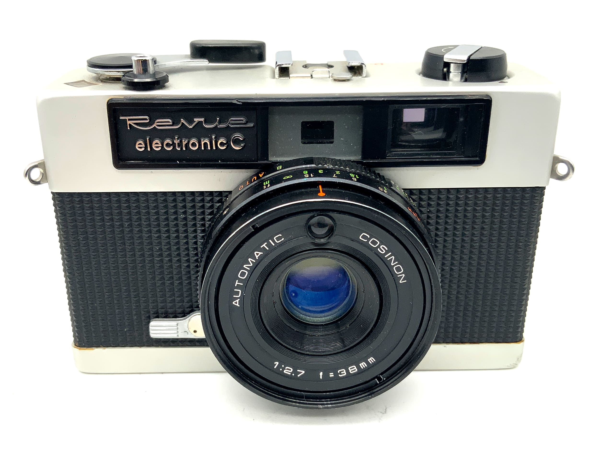 Revue electronic C viewfinder camera with Automatic Cosinon 1:2.7/38mm analog camera