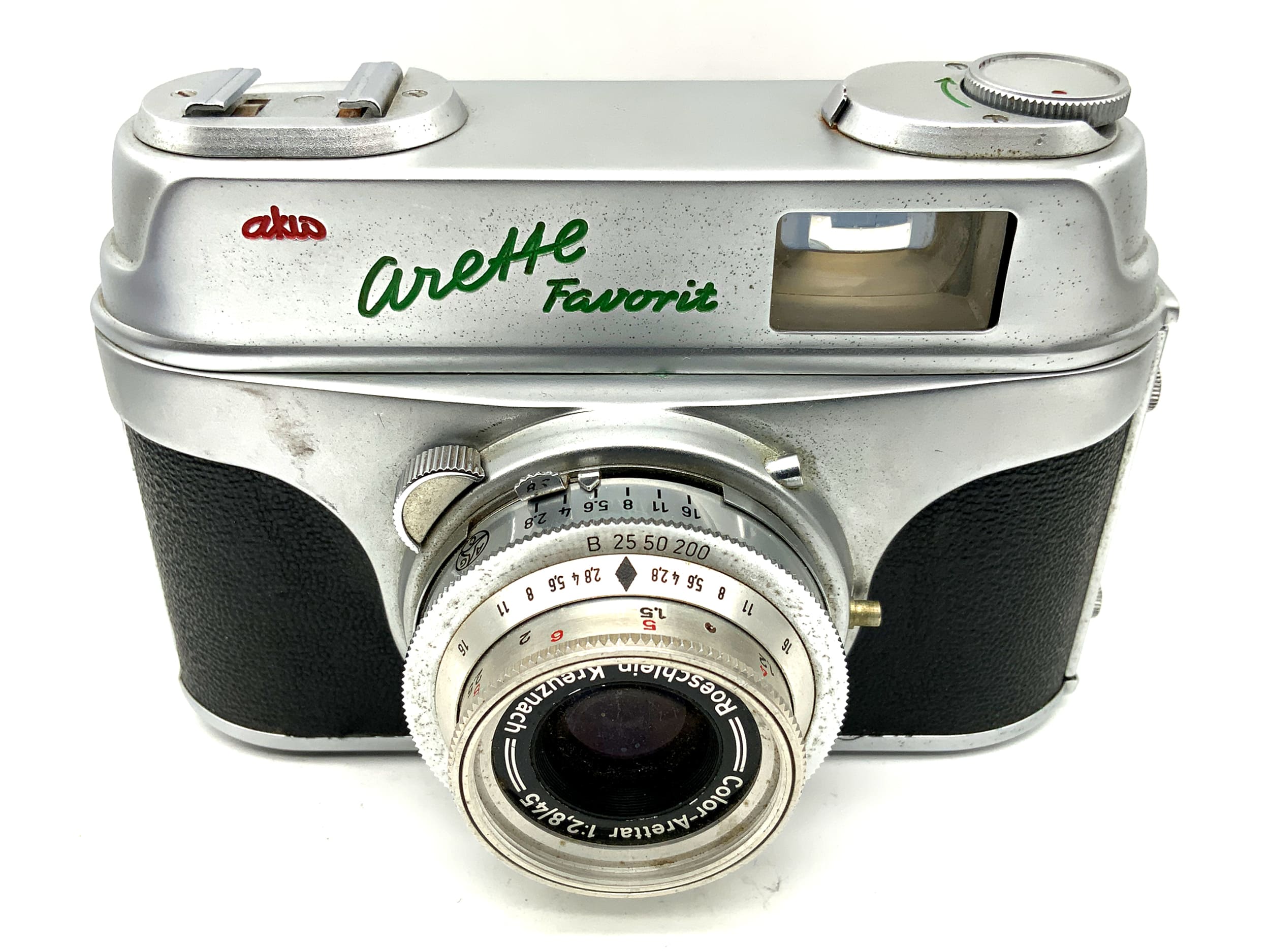 AKW Arette Favorit viewfinder camera with Color-Arettar 1:2.8/45 Vario analog camera