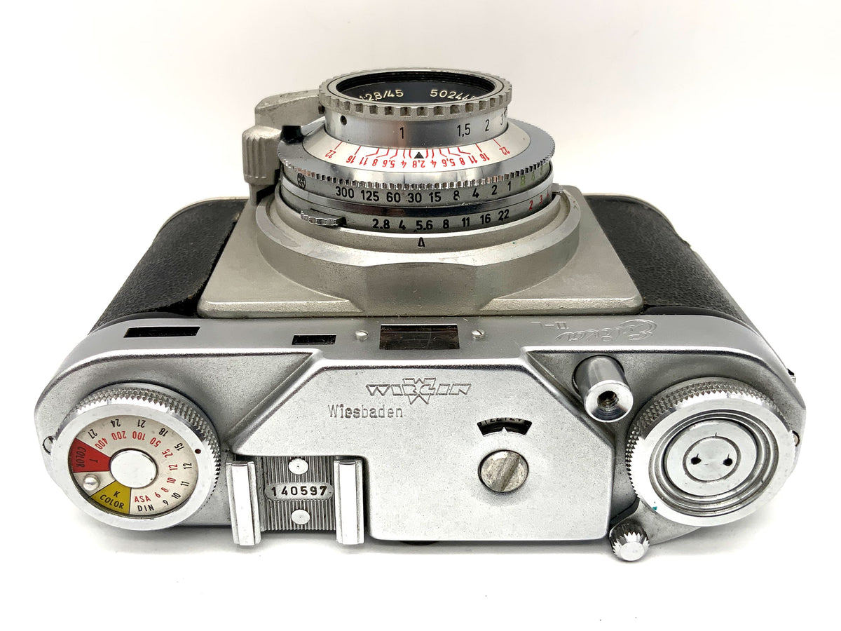 Wirgin Edixa II-L viewfinder camera with Westanar 1:2.8/45 Prontor-SVS analog camera