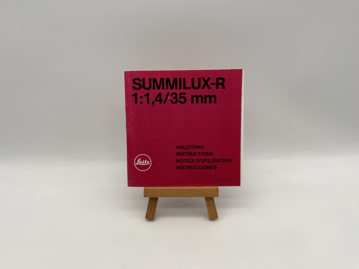 Mode d'emploi du Leica Summilux-R 1:1.4/35mm (111-173) (allemand)