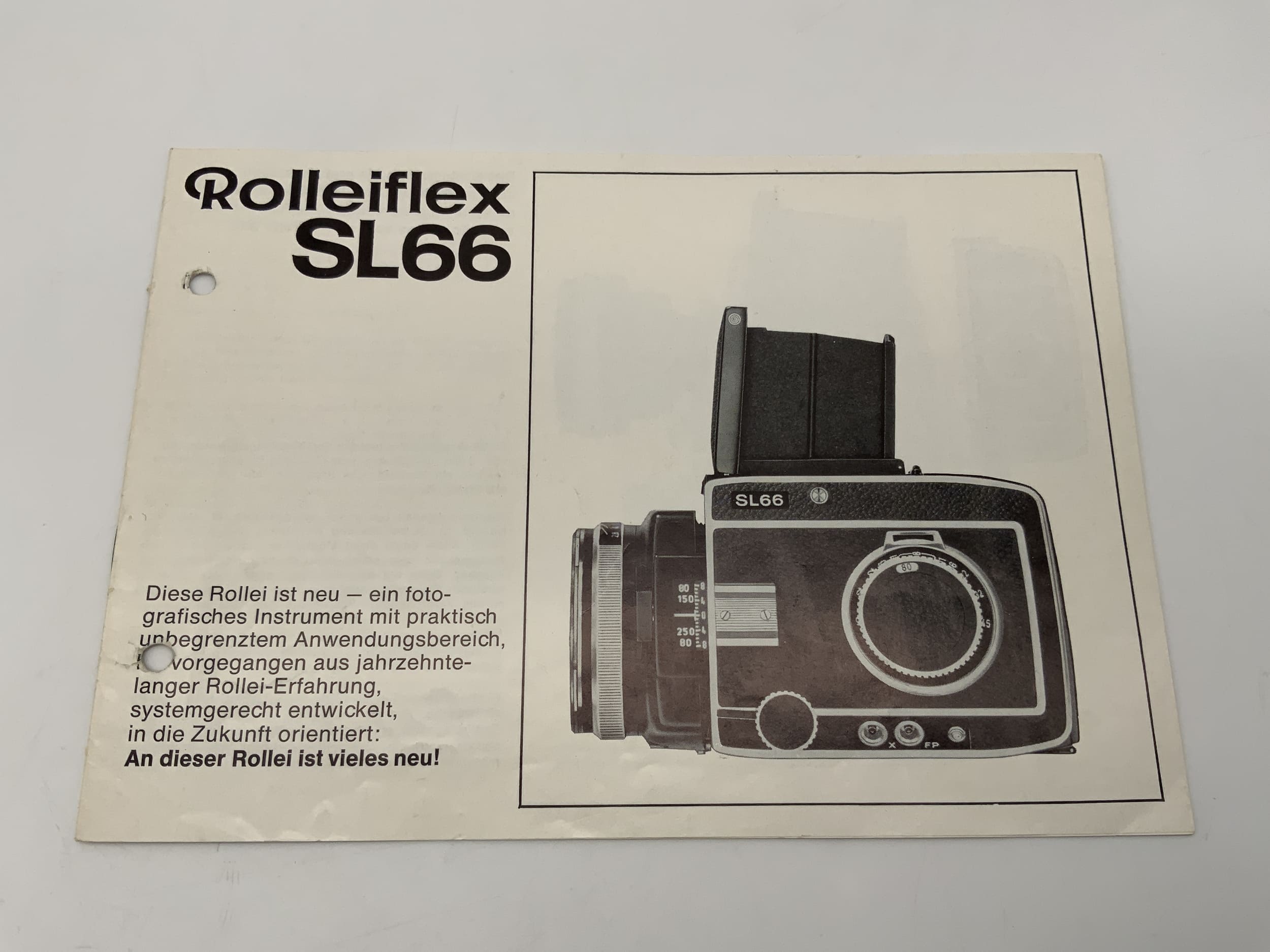 Rolleiflex SL66 brochure, user manual (German), instruction manual, magazine