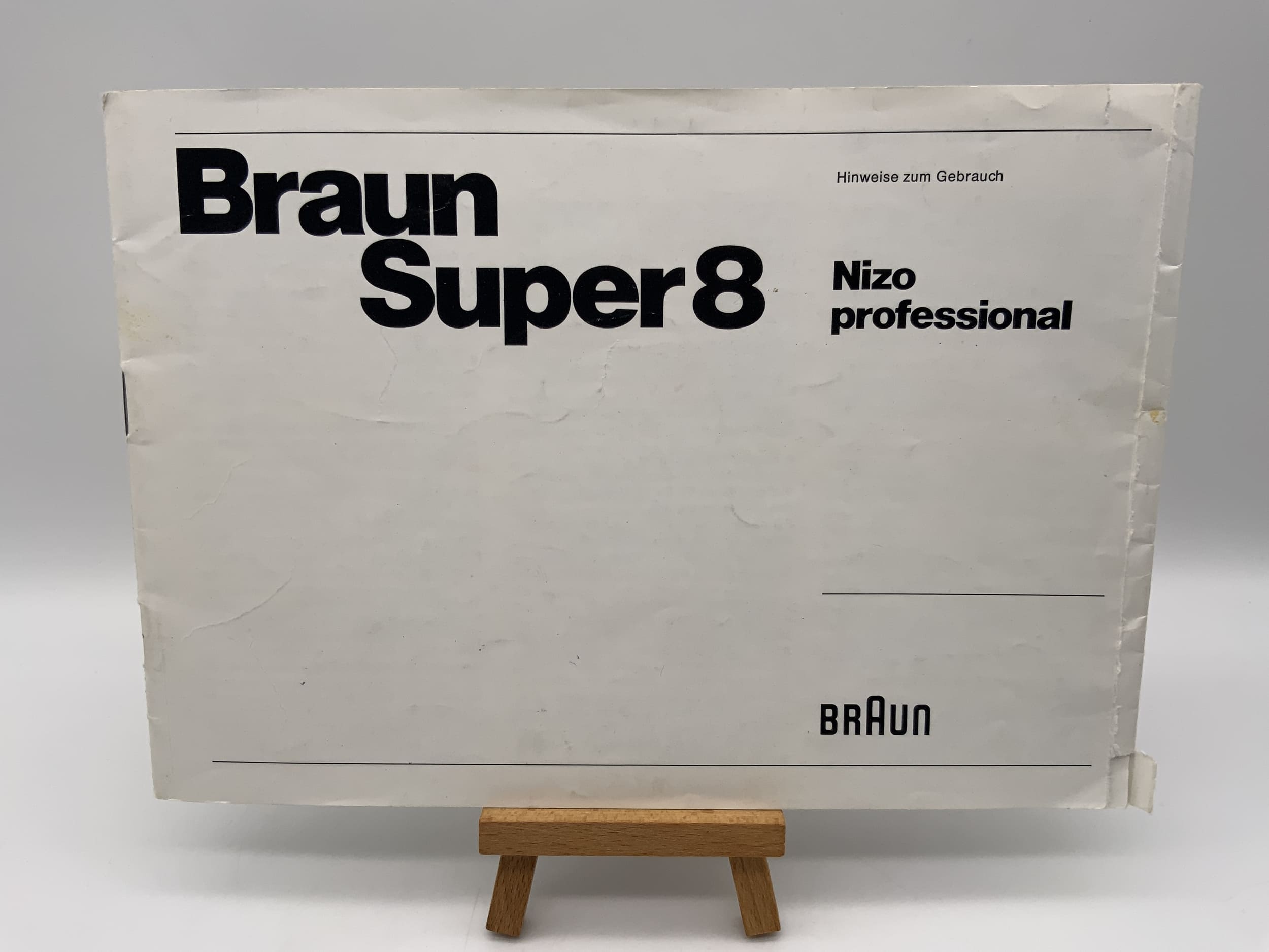 Manuel d'utilisation du Braun Nizo Professional Super 8 (allemand)