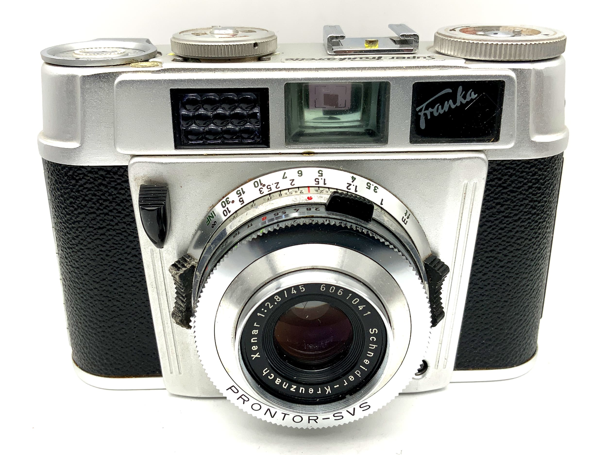 Franka Super Frankarette viewfinder camera with Xenar 1:2.8/45 Prontor-SVS