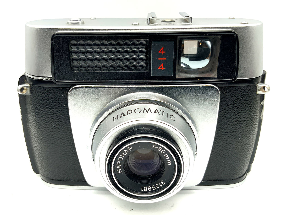 Appareil photo Hapo Hapomatic 4x4 avec viseur et appareil photo compact analogique Haponar f=50mm