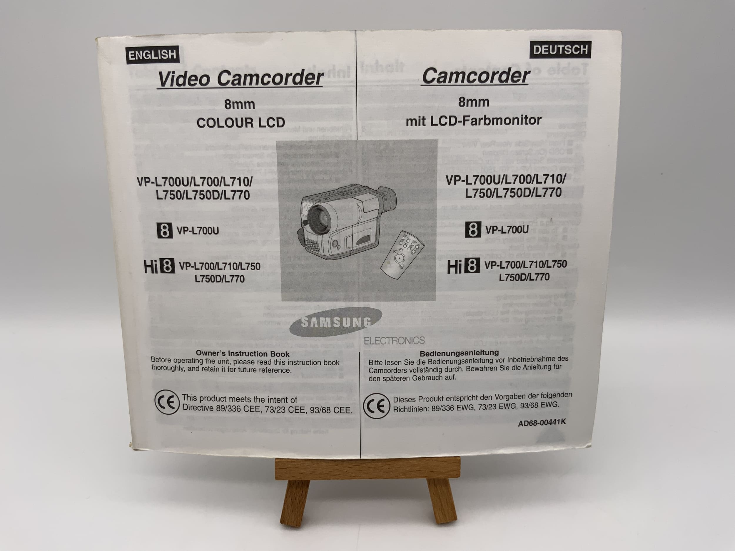 Samsung Hi 8 VP-L700 L710 L750 L750D L770 Camcorder User Manual German