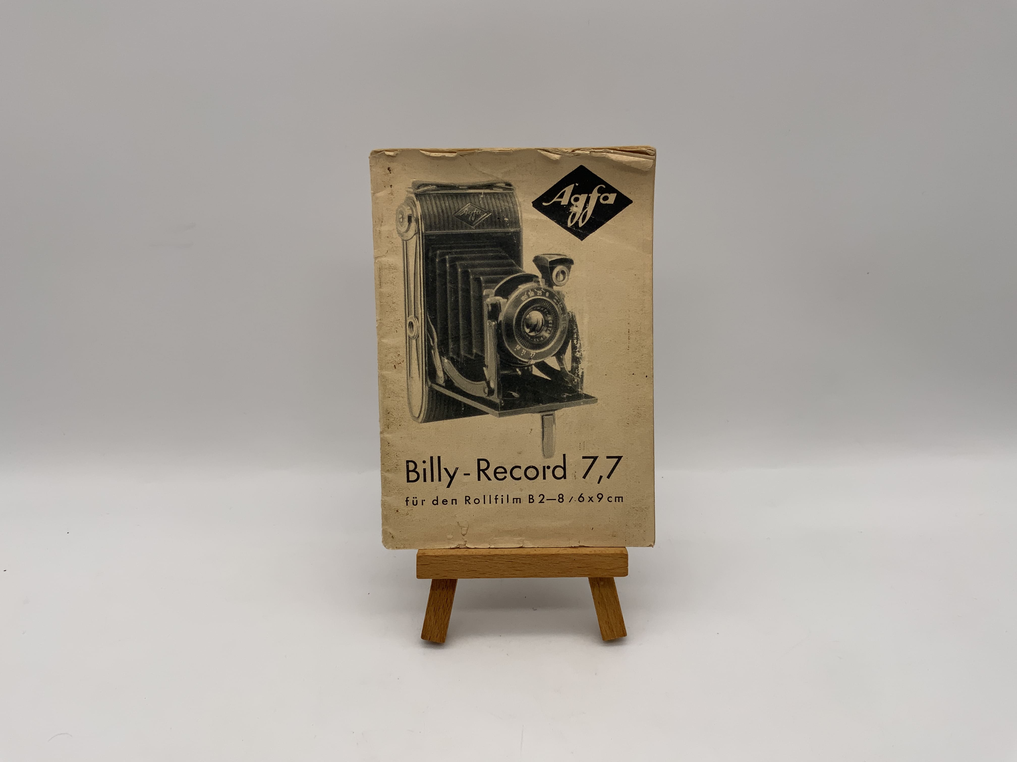 Appareil photo Agfa Billy Record 7.7 pour film en rouleau B2-8 / 6x9 cm - Mode d'emploi (allemand)