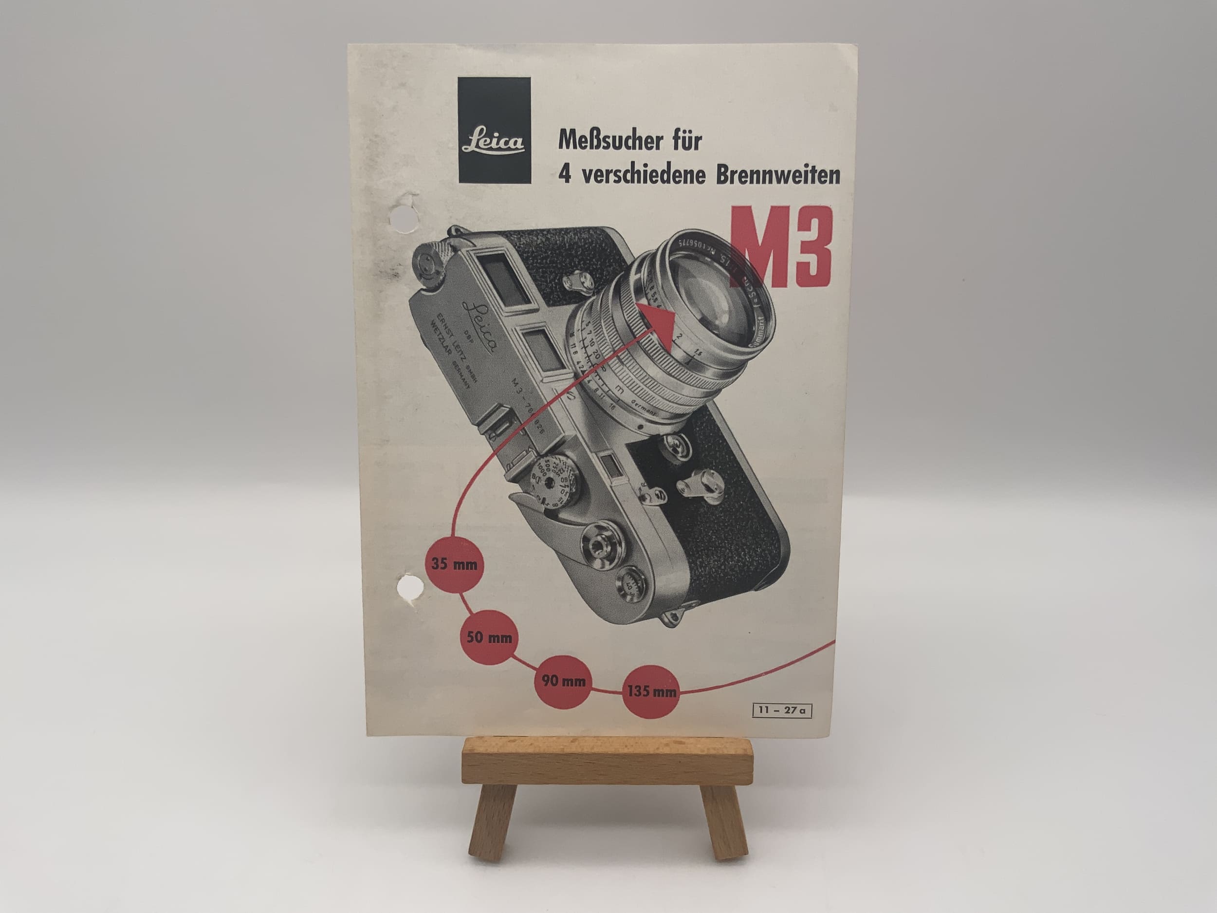 Leica M3 rangefinder for 4 different focal lengths Information booklet (German)