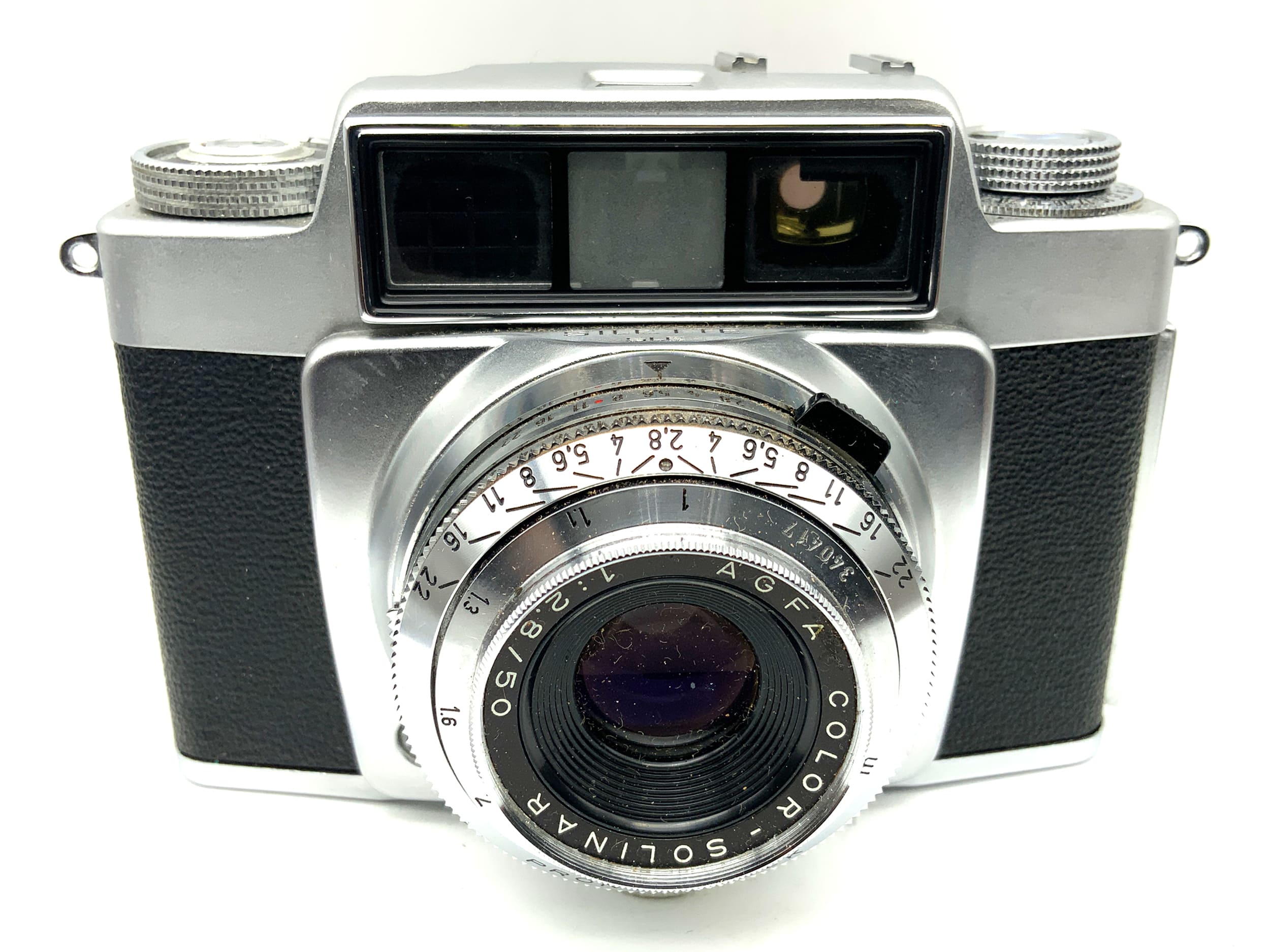 Appareil photo Agfa Silette SLE avec viseur et objectif Color-Solinar 1:2.8/50 Prontor SLK