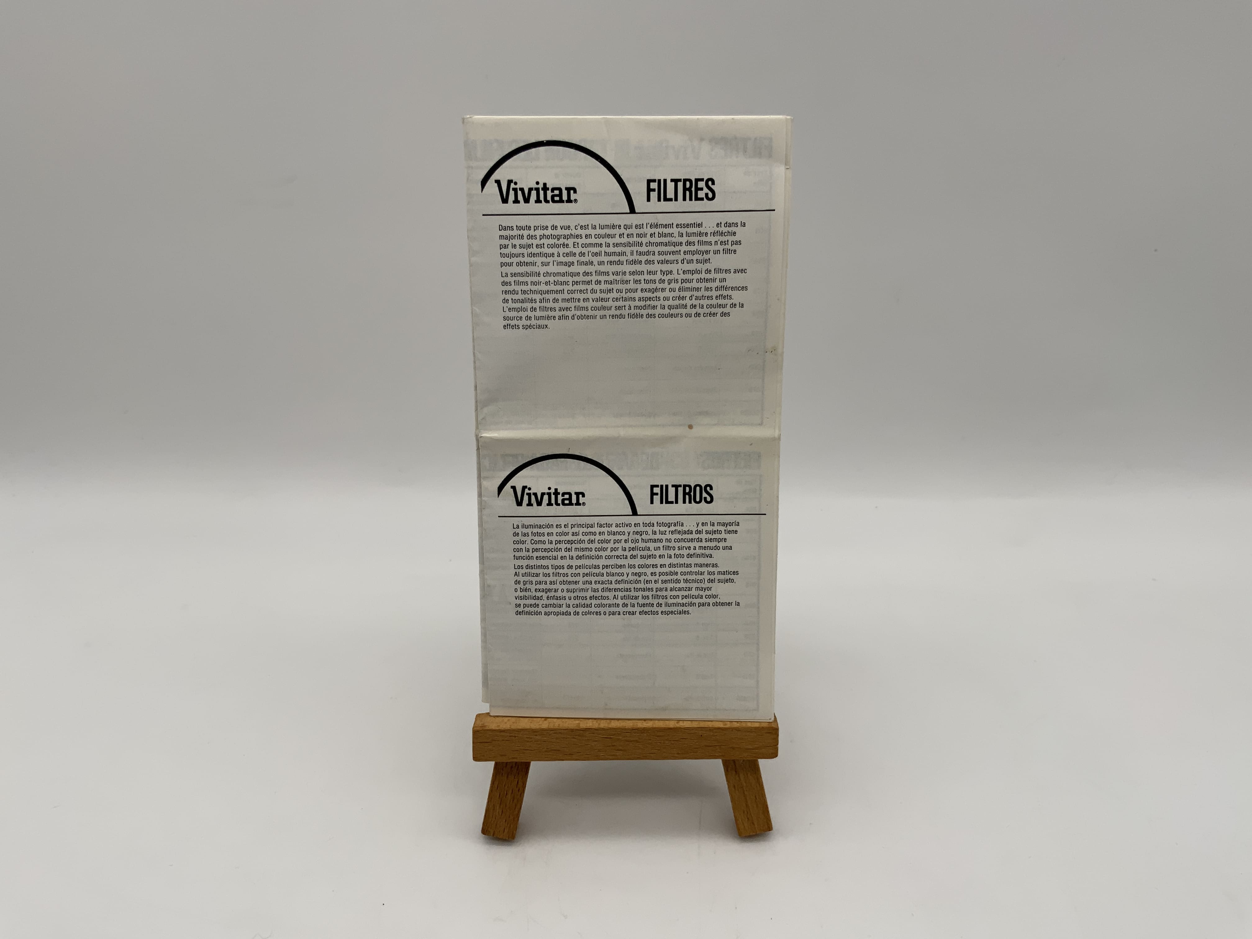 Instructions d'utilisation des filtres Vivitar (allemand)