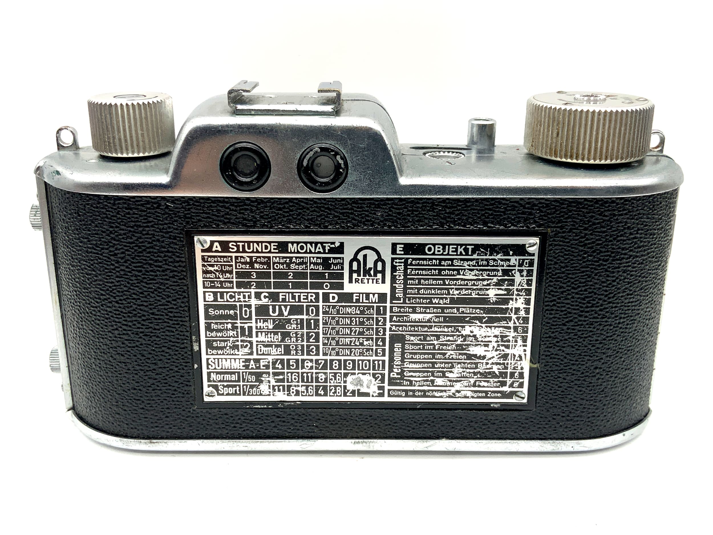 AkA Rette viewfinder camera with Schneider Kreuznach Xenar 1:3.5/50 analog camera