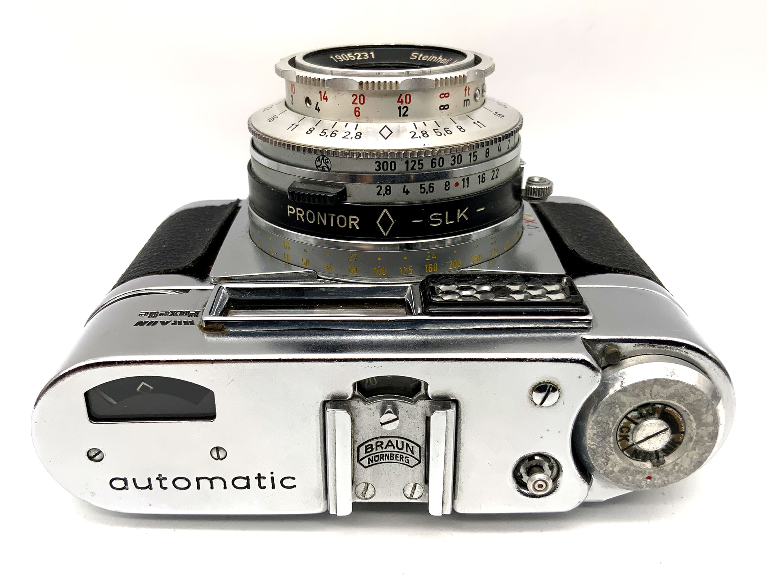 Appareil photo Braun Paxette à visée automatique Steinheil Cassarit 1:2.8/50mm ! Cellule photoélectrique défectueuse !