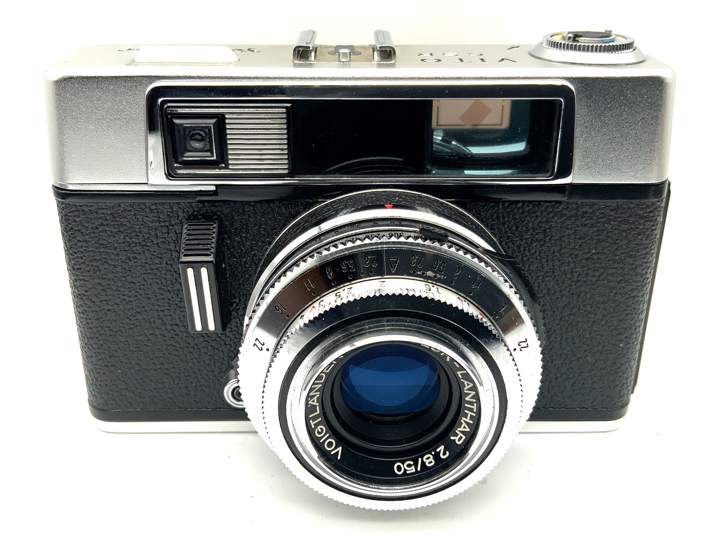 Voigtländer Vito CSR avec Color-Lanthar 2.8/50 Prontor 500 LK !Éclairage défectueux !