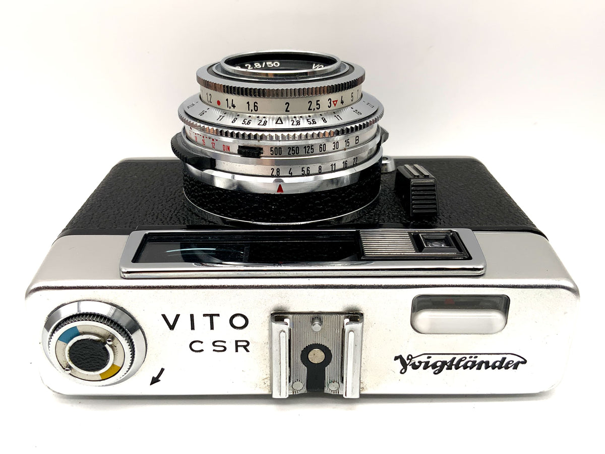 Voigtländer Vito CSR avec Color-Lanthar 2.8/50 Prontor 500 LK !Éclairage défectueux !