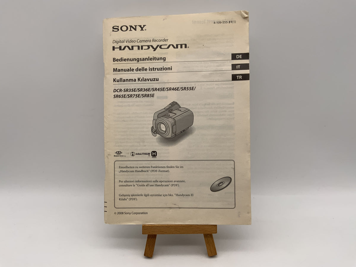 Sony Handycam DSC SR35E / SR36E / SR45E / SR46E / SR55E / SR65E / SR75E German