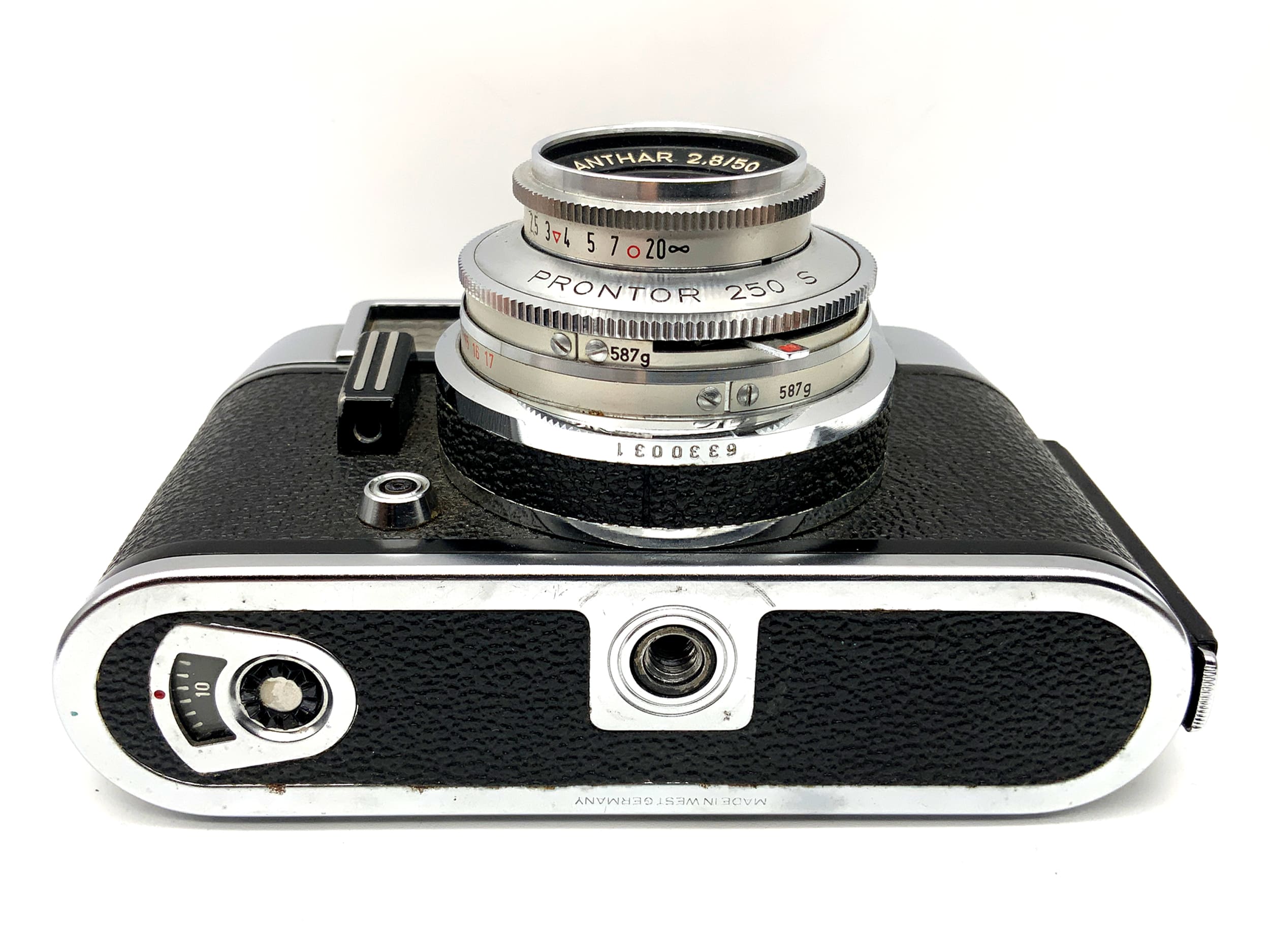 Appareil photo à viseur Voigtländer Vito CD avec objectif Lanthar 2.8/50 Prontor 250 S ! Posemètre défectueux !