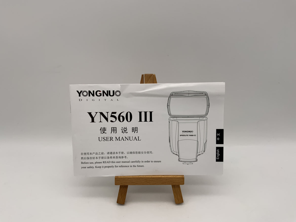 Manuel d'instructions Yongnuo YN560 III (anglais)