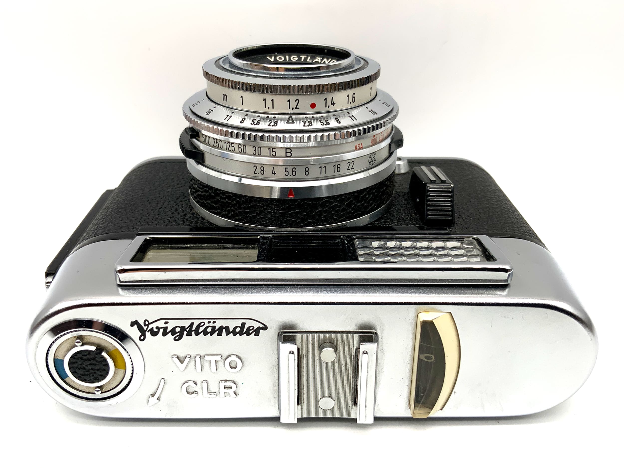 Appareil photo à viseur Voigtländer Vito CLR avec posemètre Lanthar 2.8/50 Prontor 500 LK défectueux !