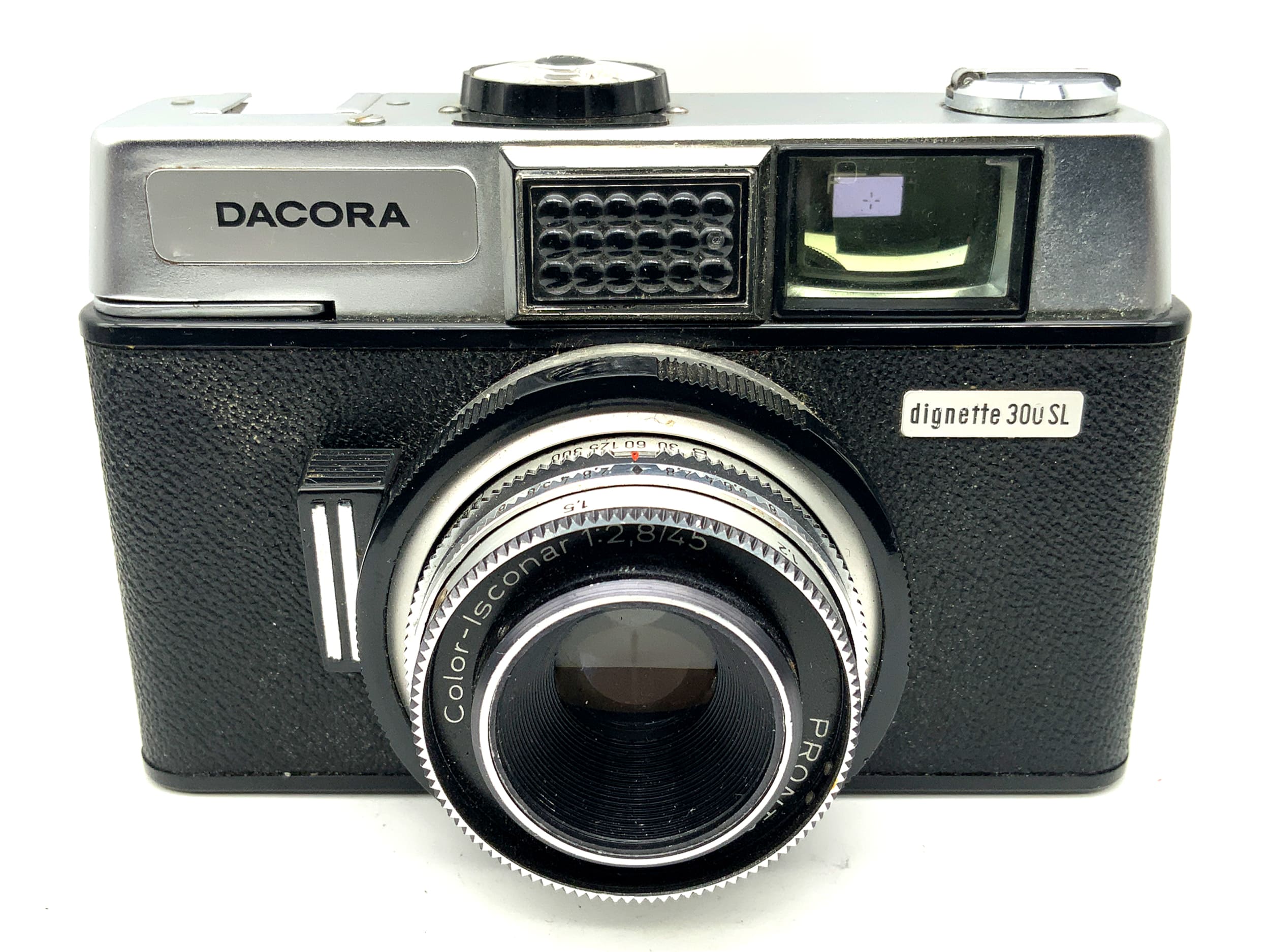 Dacora dignette 30u SL with Color-Isconar 1:2.8/45 Prontor 300S !Beli defective!