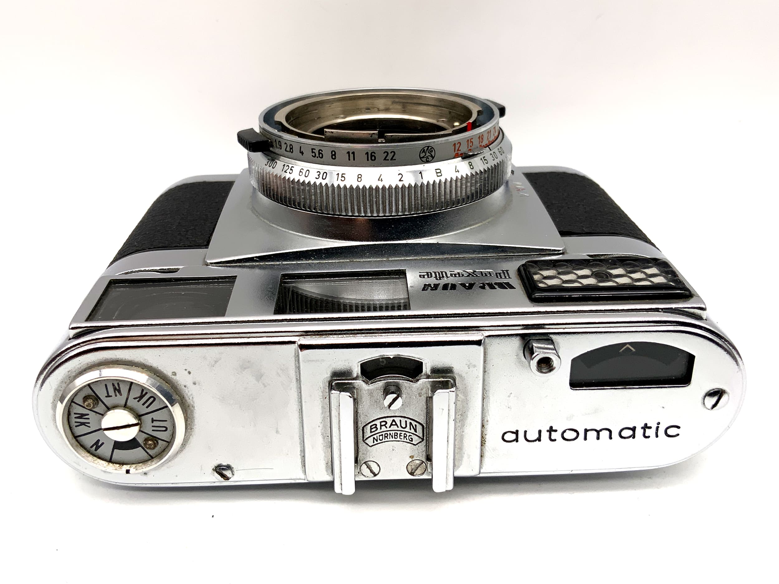 Appareil photo Braun Paxette Super III automatique avec viseur et Prontor-SLK ! Cellule de pose défectueuse !