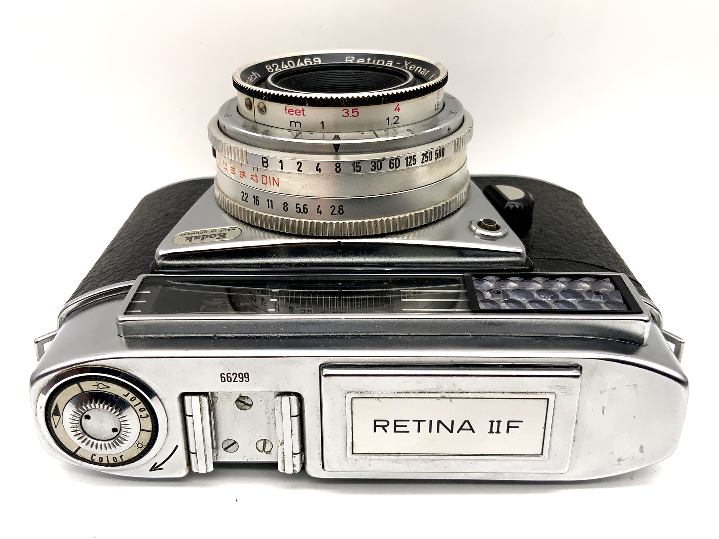 Appareil photo télémétrique Kodak Retina II F avec objectif Retina Xenar 1:2.8/45mm Compur ! Cellule de pose défectueuse !