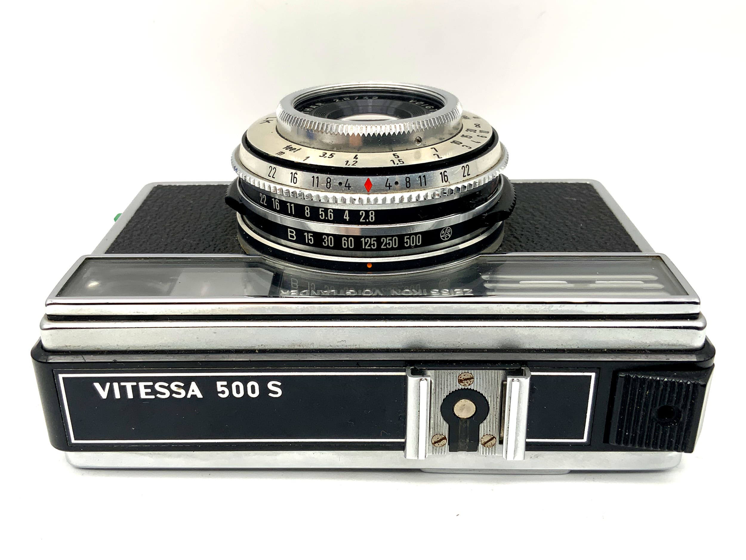 Voigtländer Vitessa 500S avec Color-Lanthar 2.8/42 Prontor 500 LK !Éclairage défectueux !