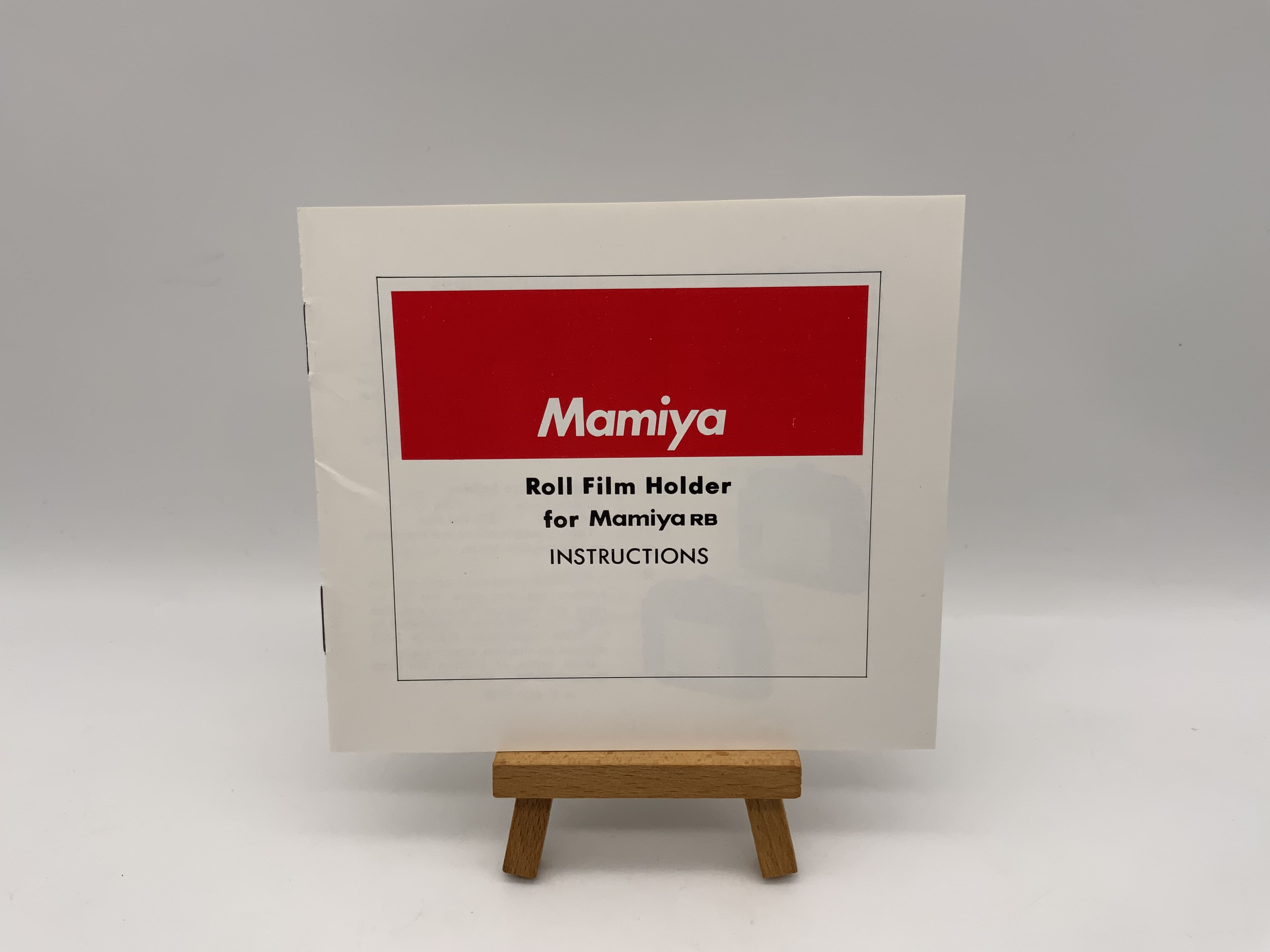 Mamiya Roll Film Holder for Mamiya RB User Manual (English)