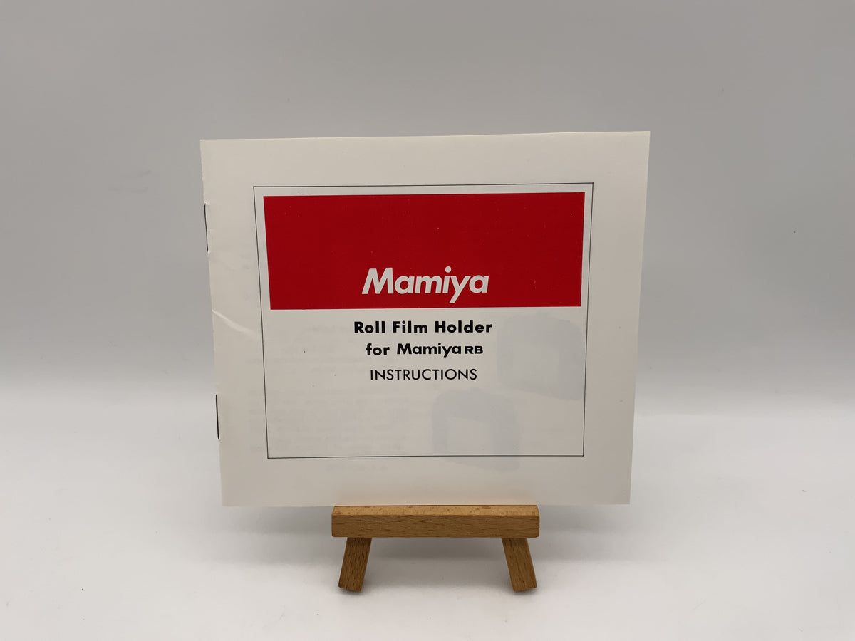 Support de film en rouleau Mamiya pour Mamiya RB Manuel d'utilisation (anglais)