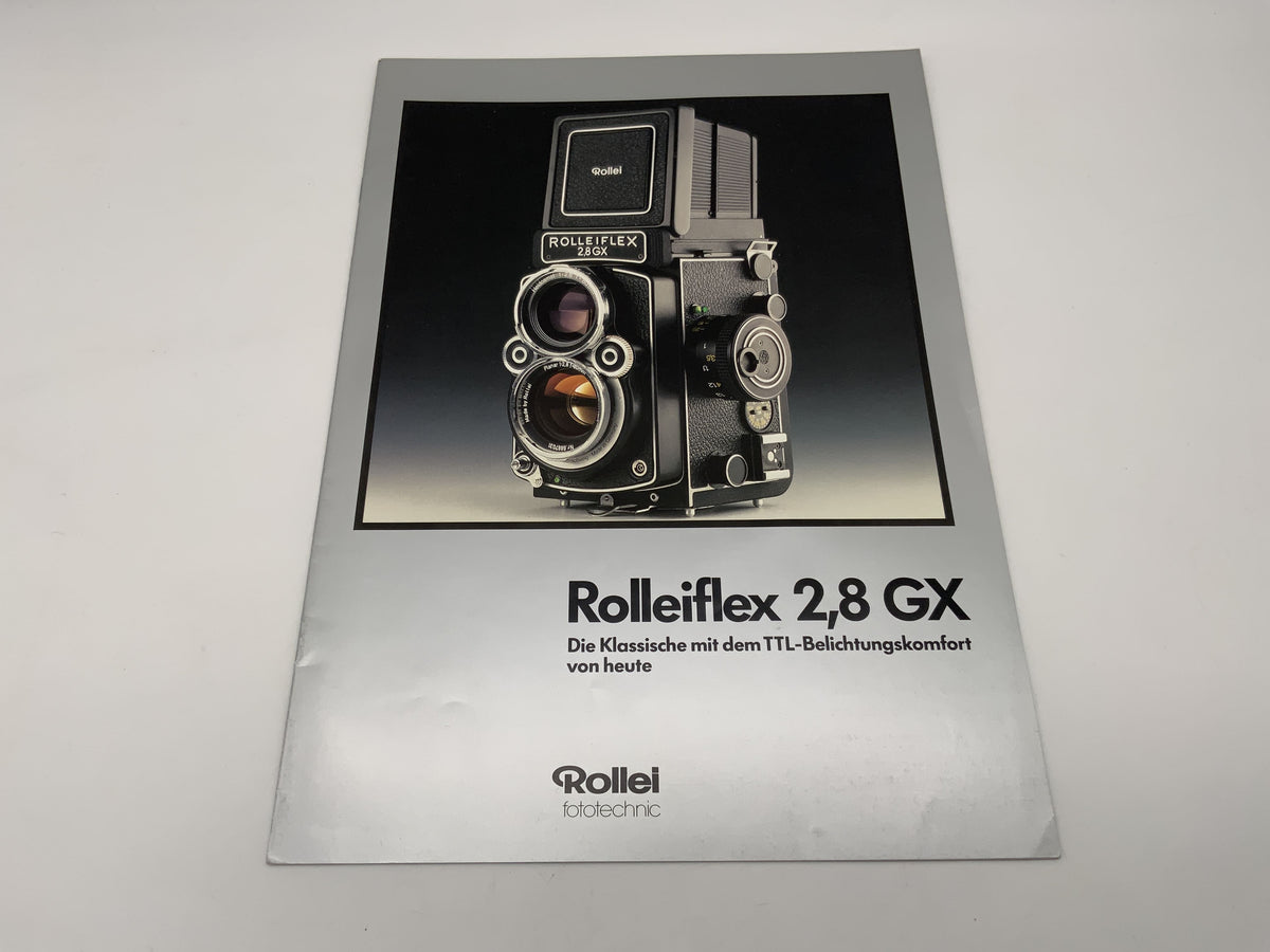 Rollei Rolleiflex 2.8 GX Brochure Magazine Dépliant Allemand