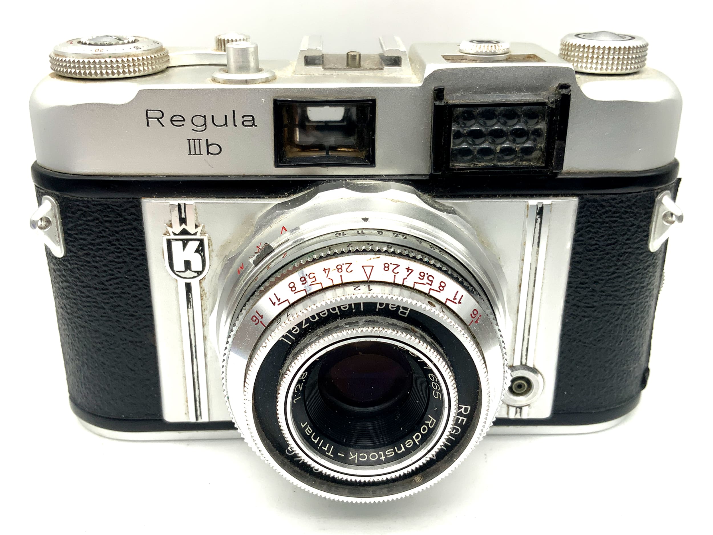 King KG Regula IIIb viewfinder camera with Trinar 1:2.8/45mm Prontor-SVS lens! Light meter defective!