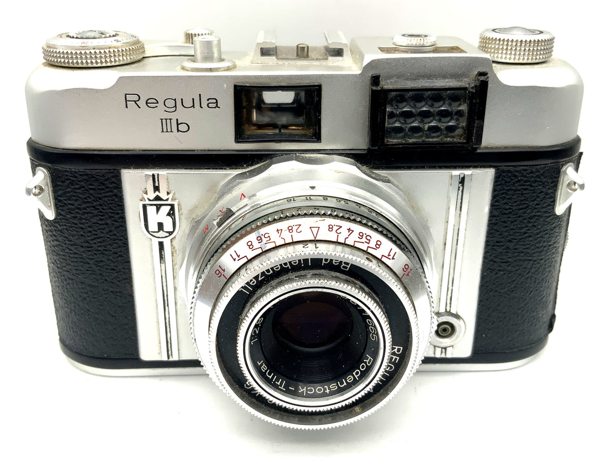 Appareil photo King KG Regula IIIb avec viseur et objectif Trinar 1:2.8/45mm Prontor-SVS ! Cellule de pose défectueuse !