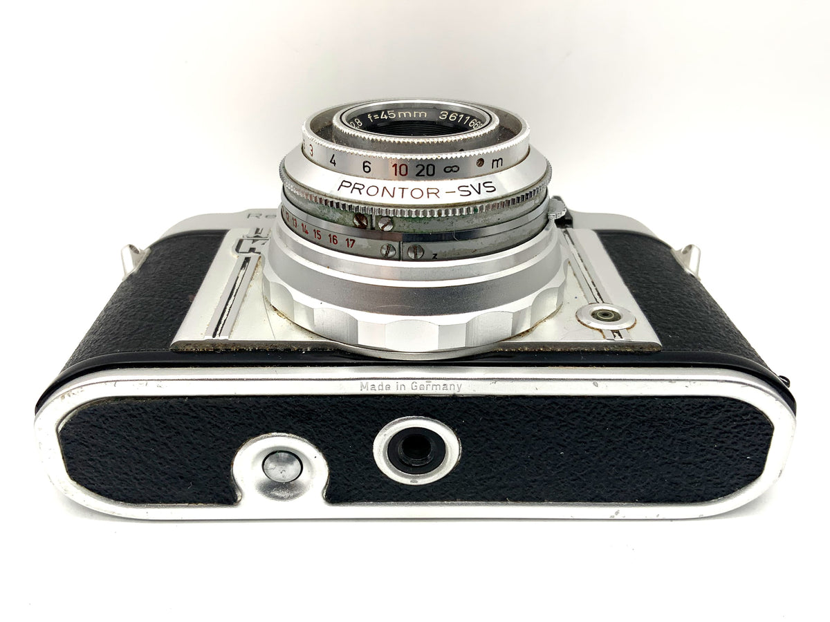 King KG Regula IIIb viewfinder camera with Trinar 1:2.8/45mm Prontor-SVS lens! Light meter defective!