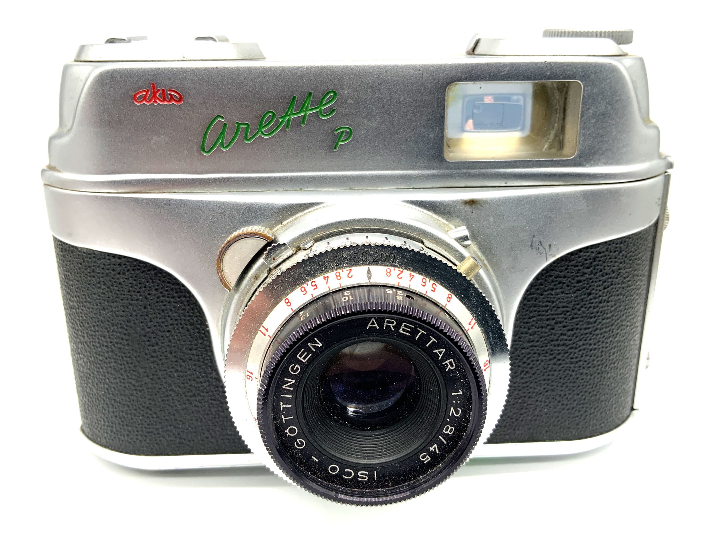 Aka Akarette P Sucherkamera mit Arettar 45mm 1:2.8 Vario Analogkamera