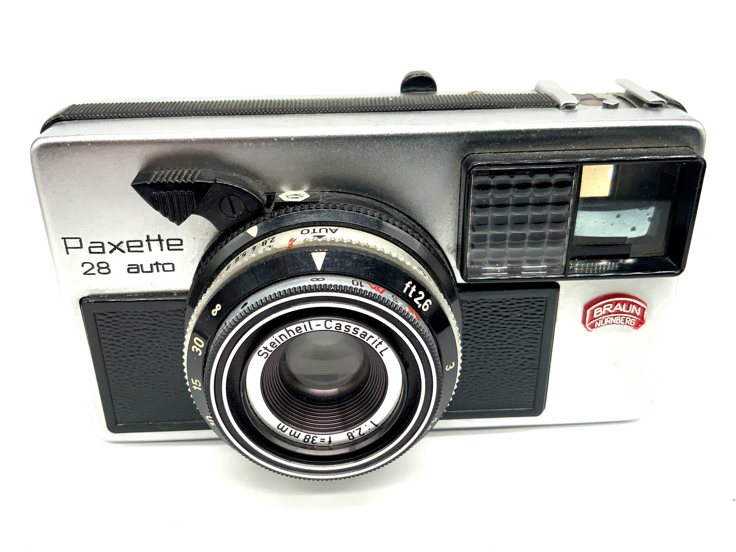 Braun Nürnberg Paxette 28 auto mit Steinheil-Cassarit L 1:2.8/38mm Prontor-Matic
