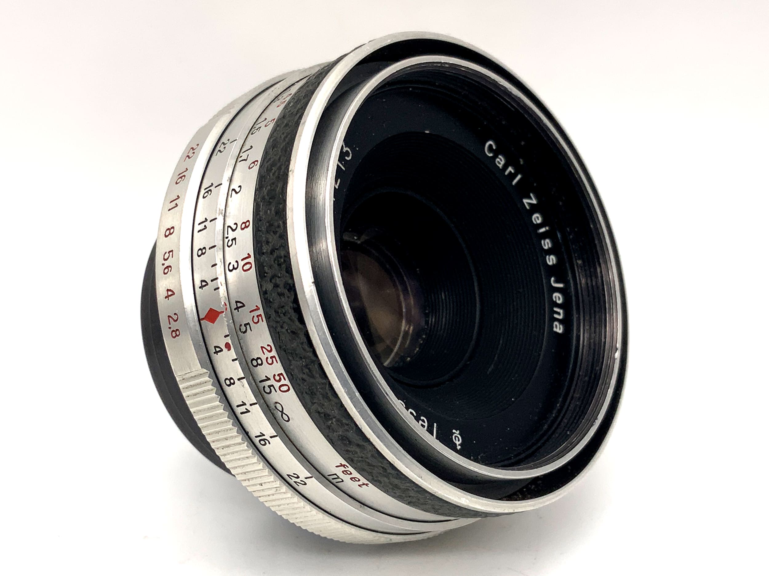 Carl Zeiss Jena 50mm 1:2.8 lens Q1 Tessar fixed focal length (Praktina)