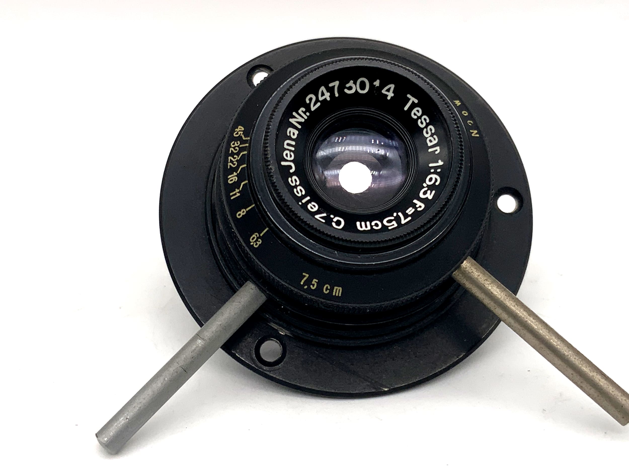 Carl Zeiss Jena 7.5cm 1:6.3 lens for plate camera (screw mount)