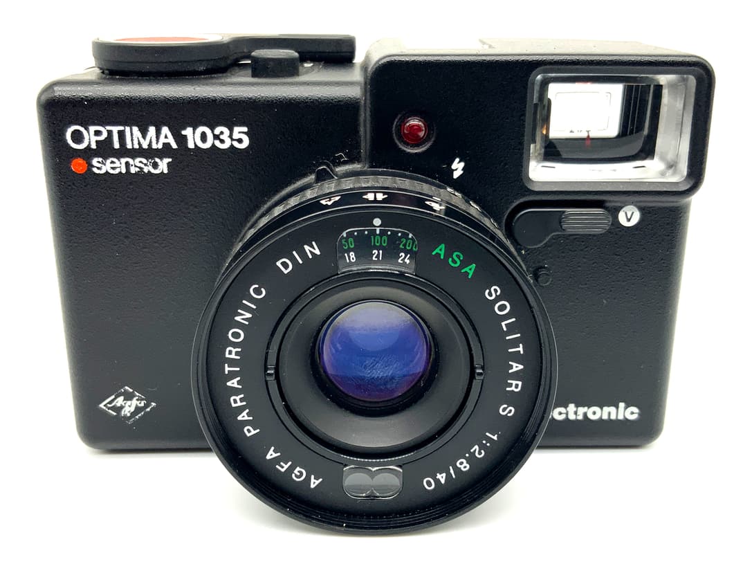 Agfa Optima 1035 sensor electronic Sucherkamera mit Solitar S 40mm 1:2.8
