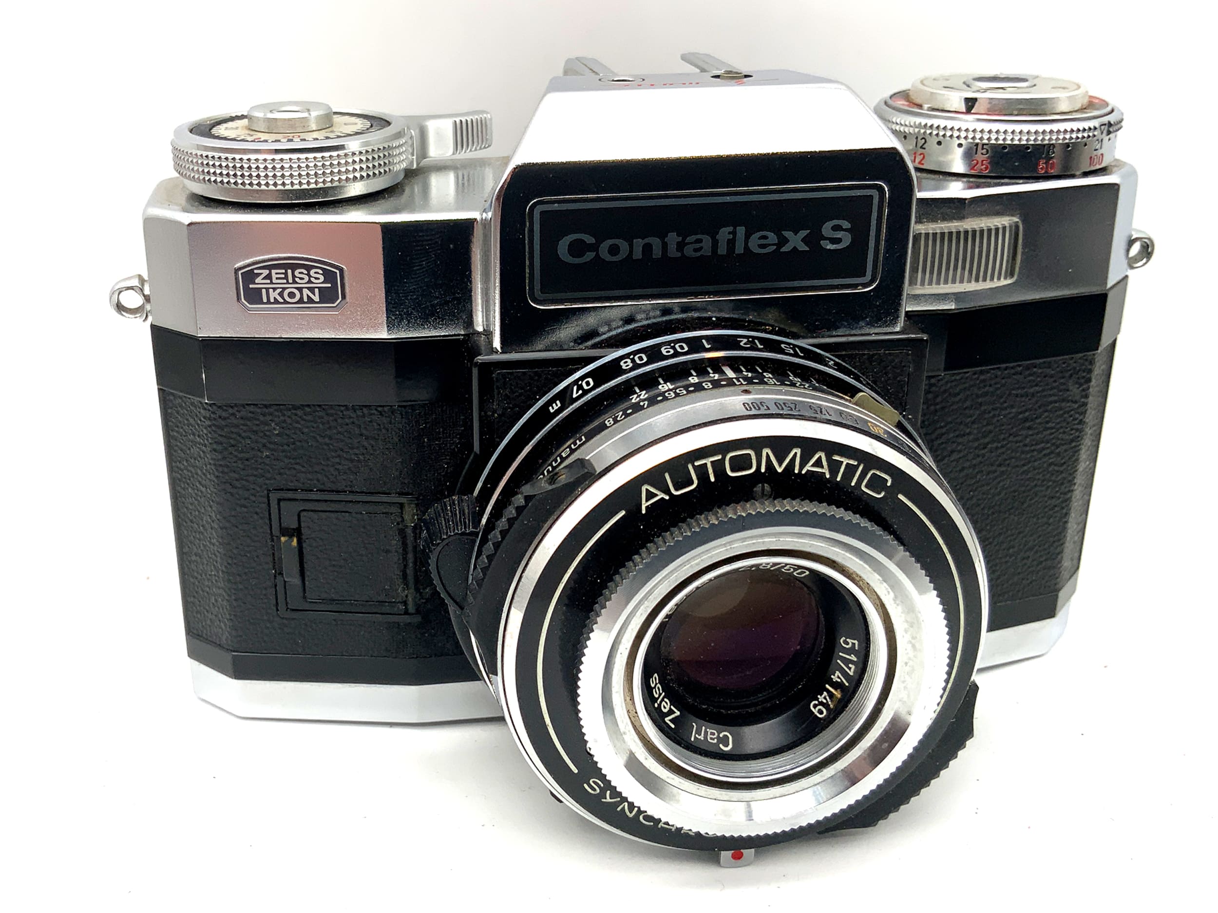 Zeiss Ikon Contaflex S SLR Tessar 2.8/50 Synchro-Compur-X 35 mm !Beli défectueux !