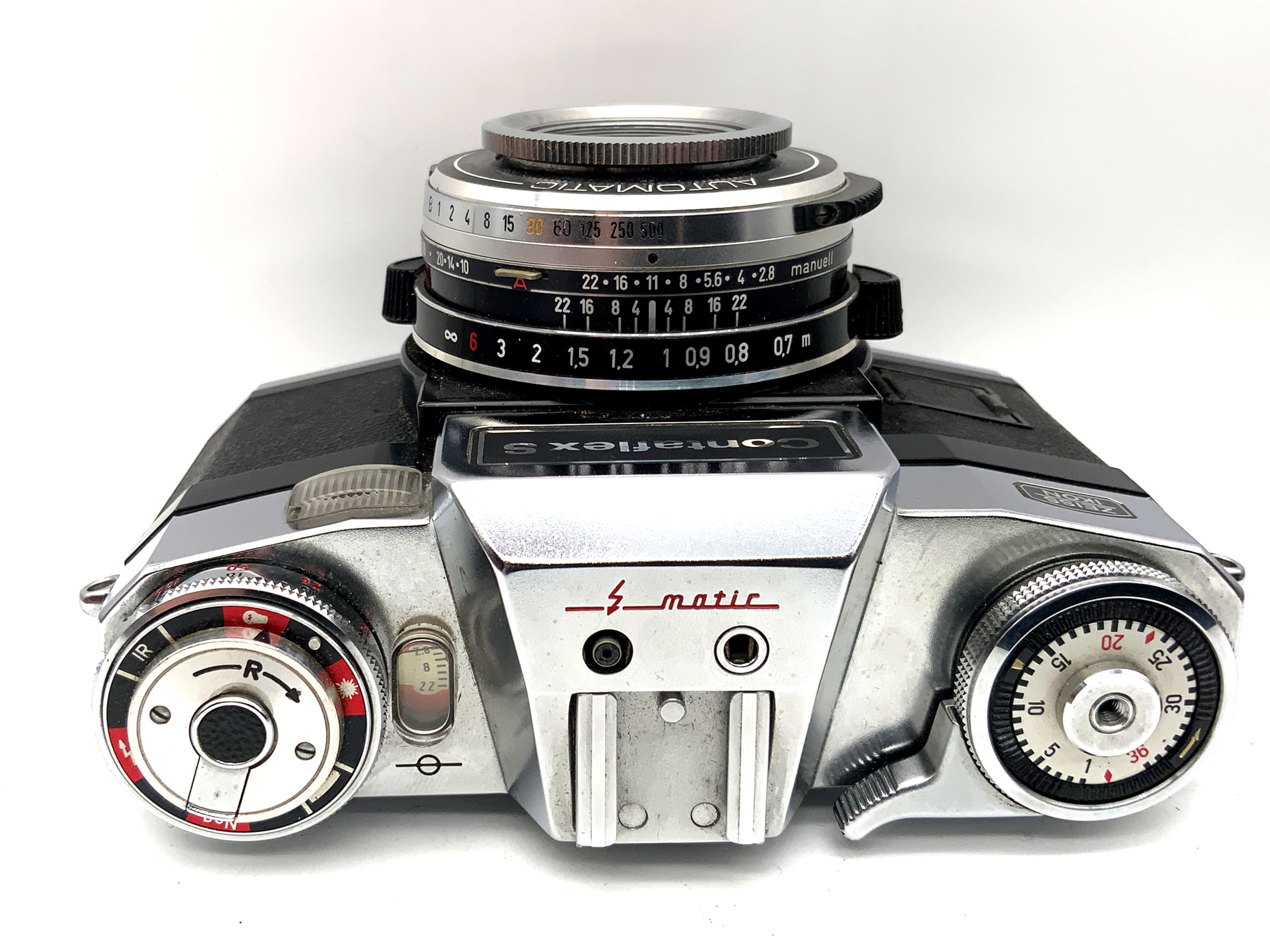 Zeiss Ikon Contaflex S SLR Tessar 2.8/50 Synchro-Compur-X 35 mm !Beli défectueux !