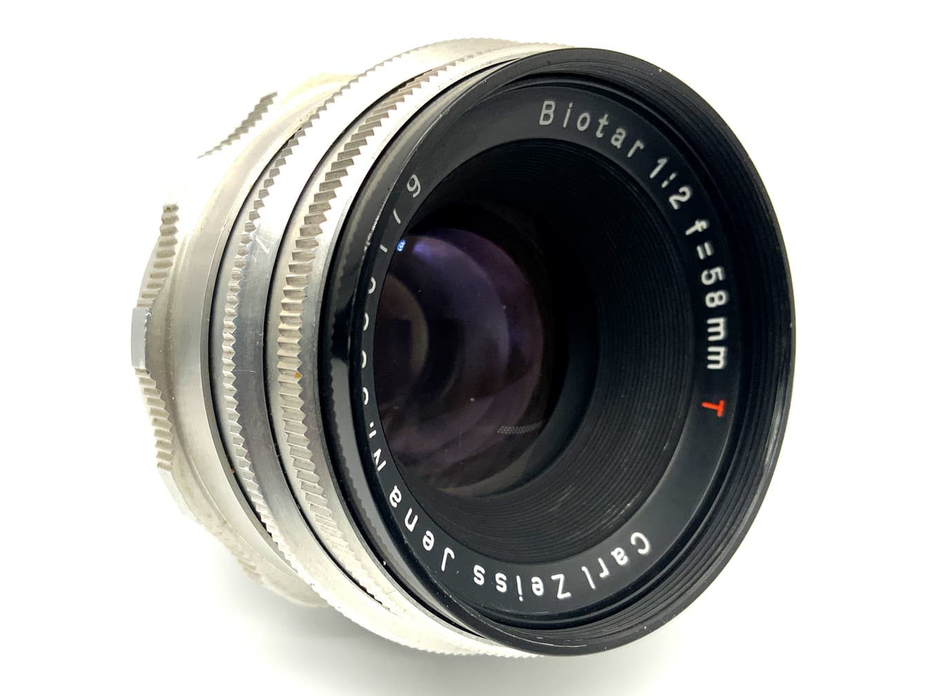 Carl Zeiss Jena Biotar red T 58mm 1:2 Objektiv Festbrennweite (Exa)