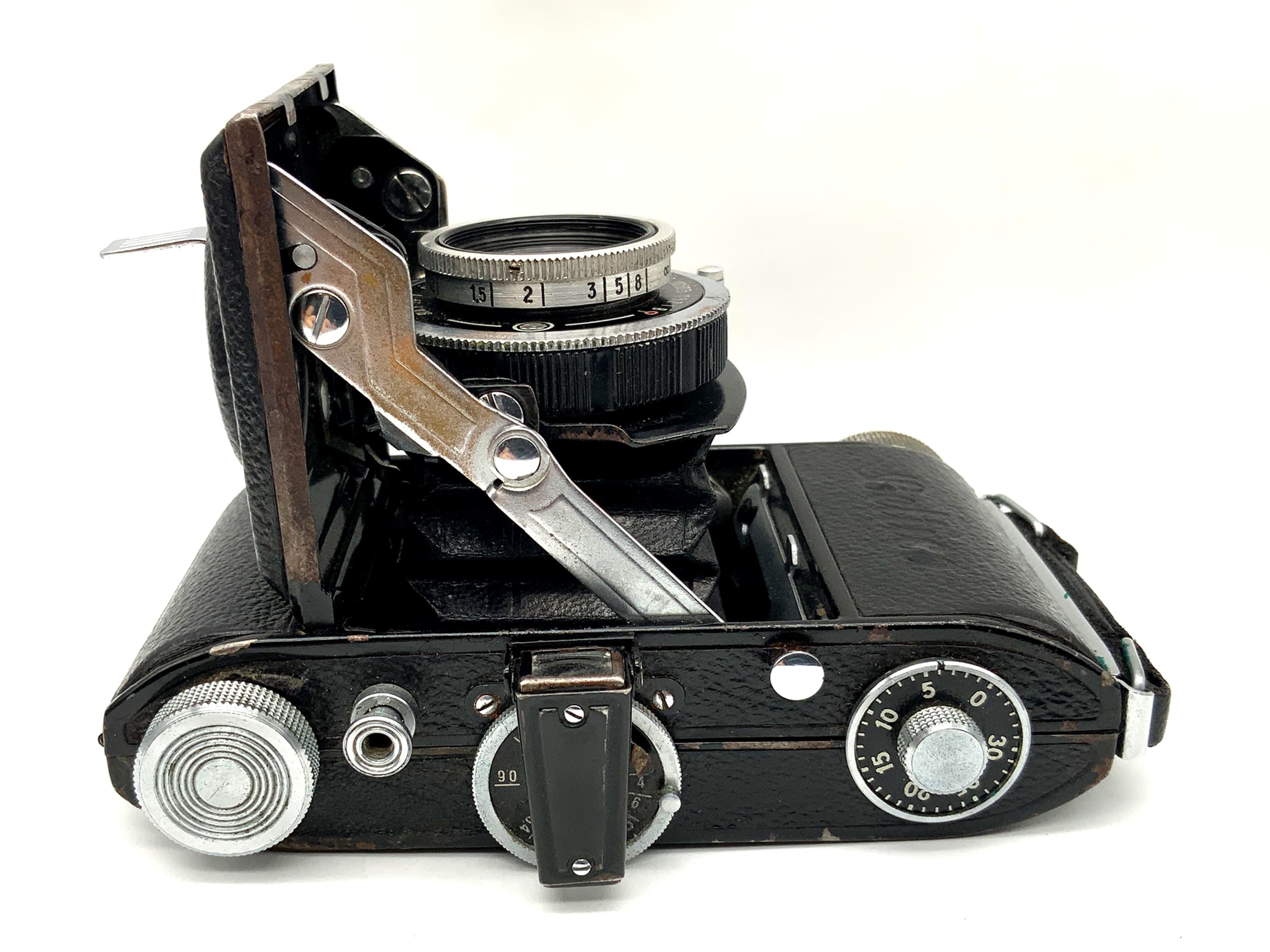 Appareil photo pliant Balda Beltica avec objectif E.Ludwig Meritar rouge V 50mm 1:2.9 Cludor