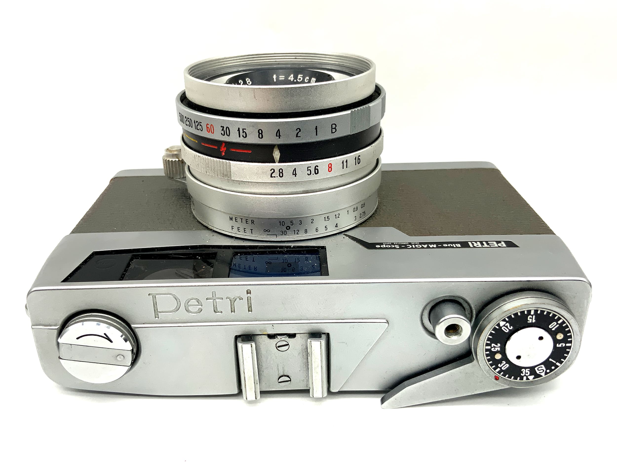 Petri Blue-Magic-Scope rangefinder camera 4.5cm 1:2.8 rangefinder camera analog camera