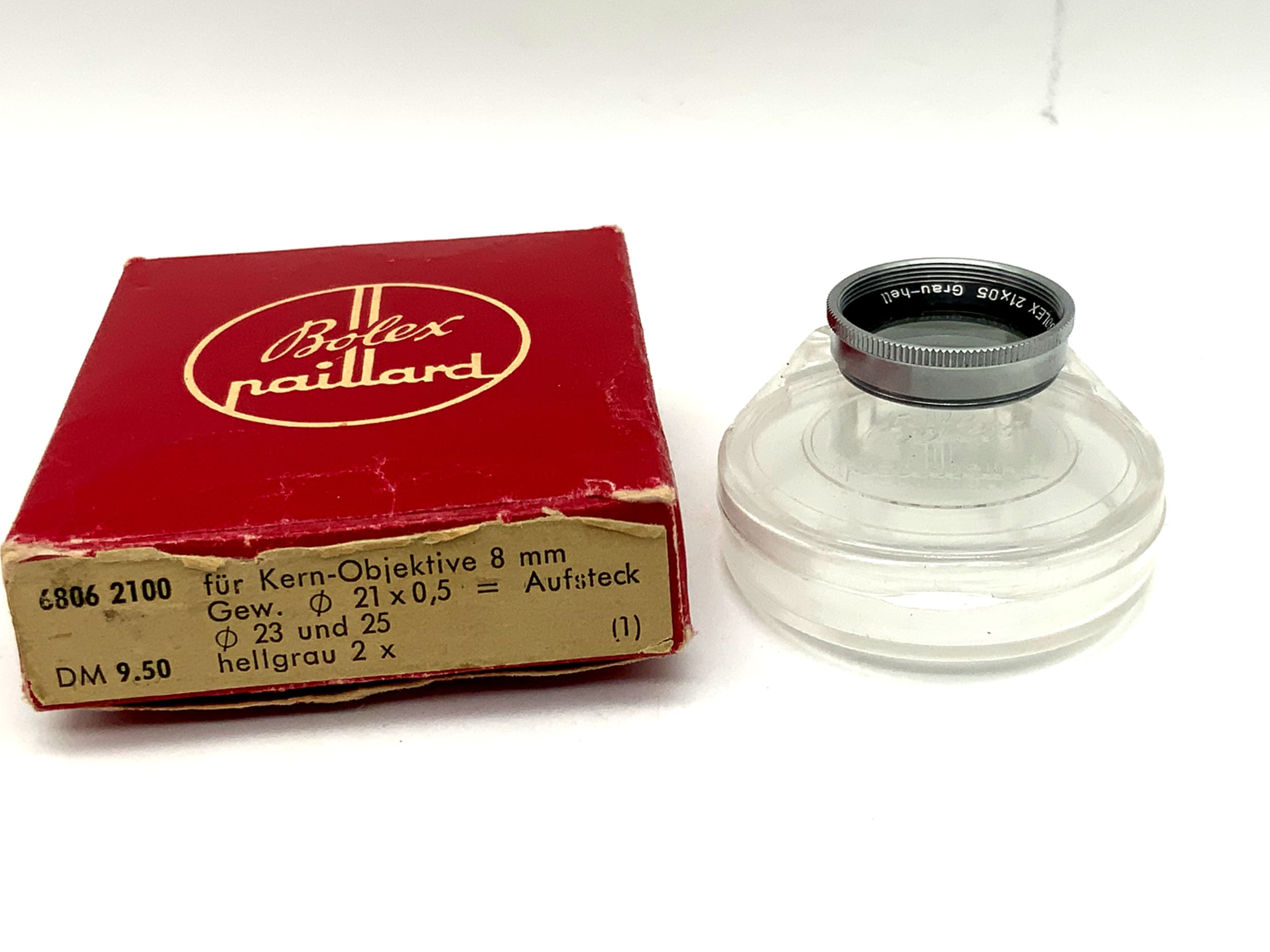 Filtre couleur Bolex 21x05 gris clair/gris clair, filetage 21 mm