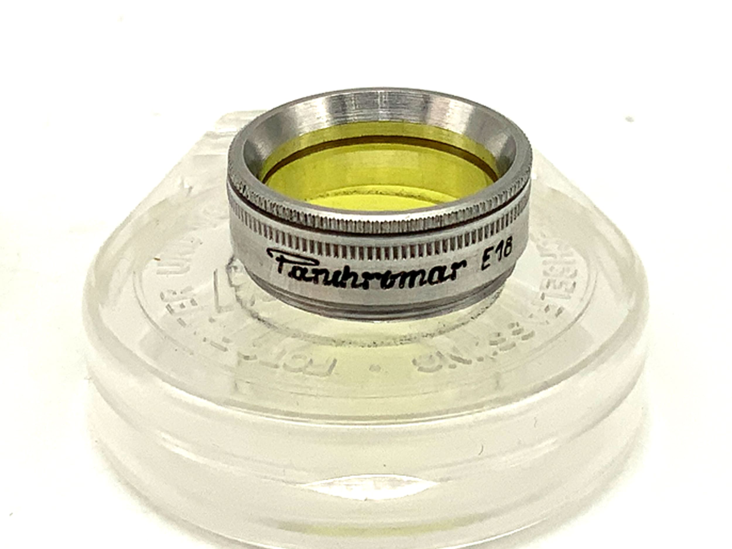 Panchromar color filter light yellow in case, 18mm filter thread