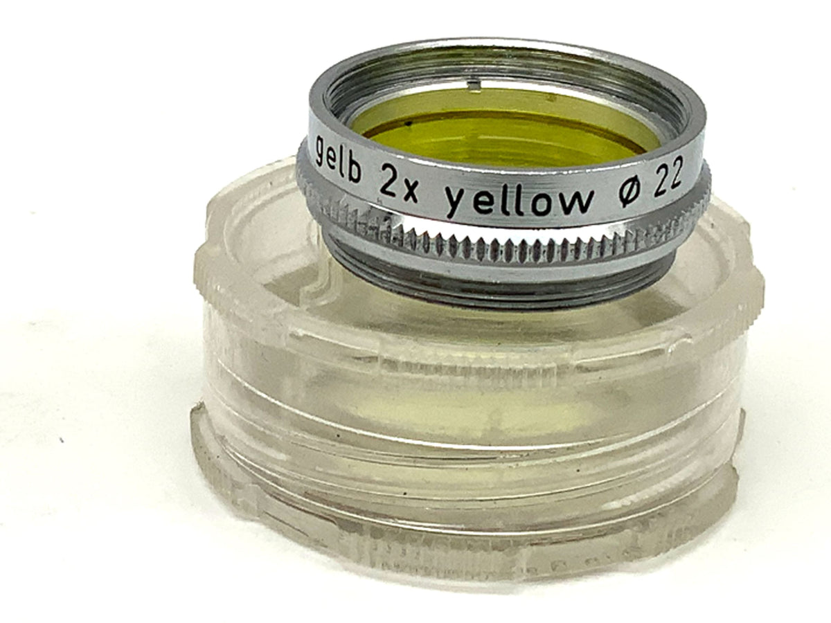 Nizo yellow color filters, 2x in case, 22mm circular filter thread