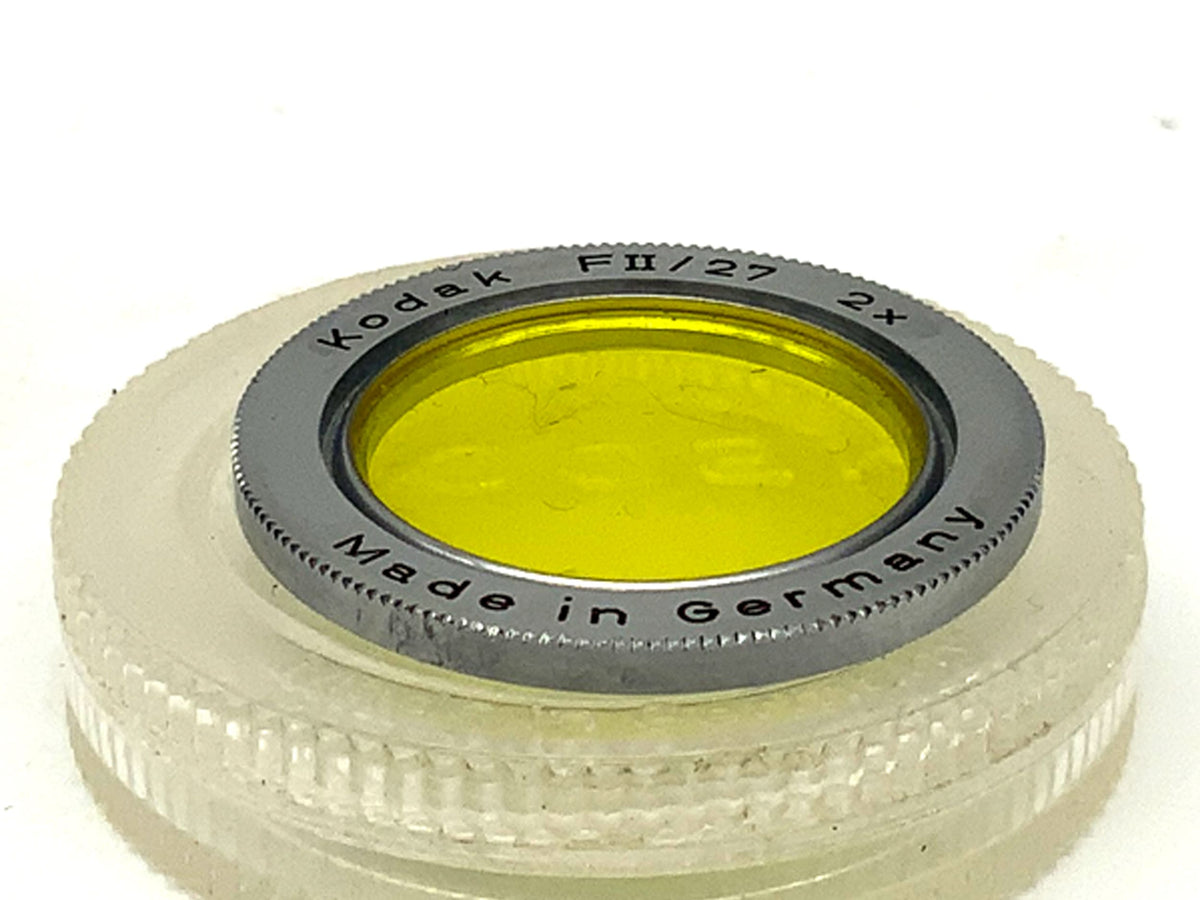 Kodak yellow color filters FII/27, 2x in case, 27mm filter thread