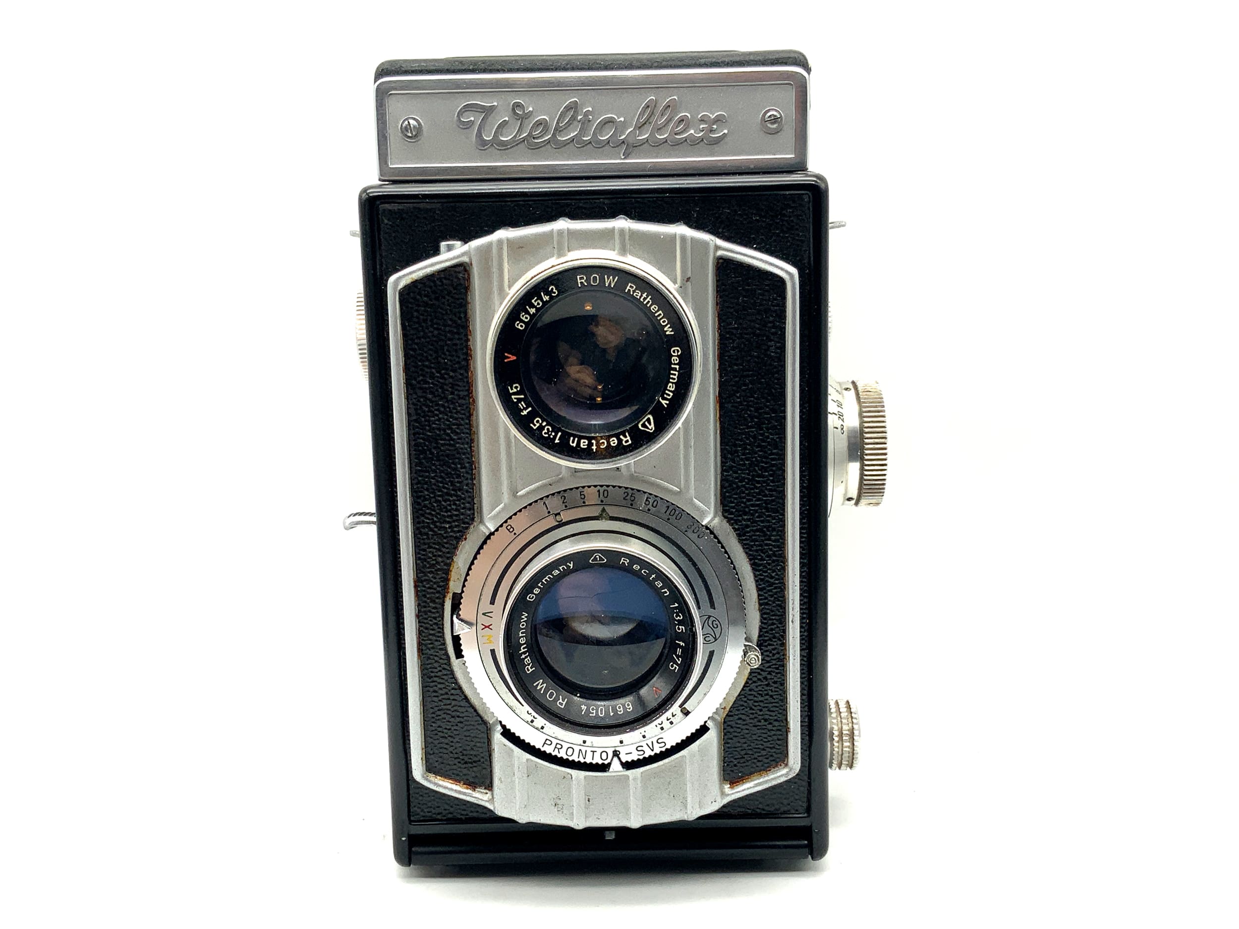 Welta Weltaflex TLR avec ROW Rathenow Rectan 75mm 1:3.5 rouge V 6x6 reflex bi-objectif