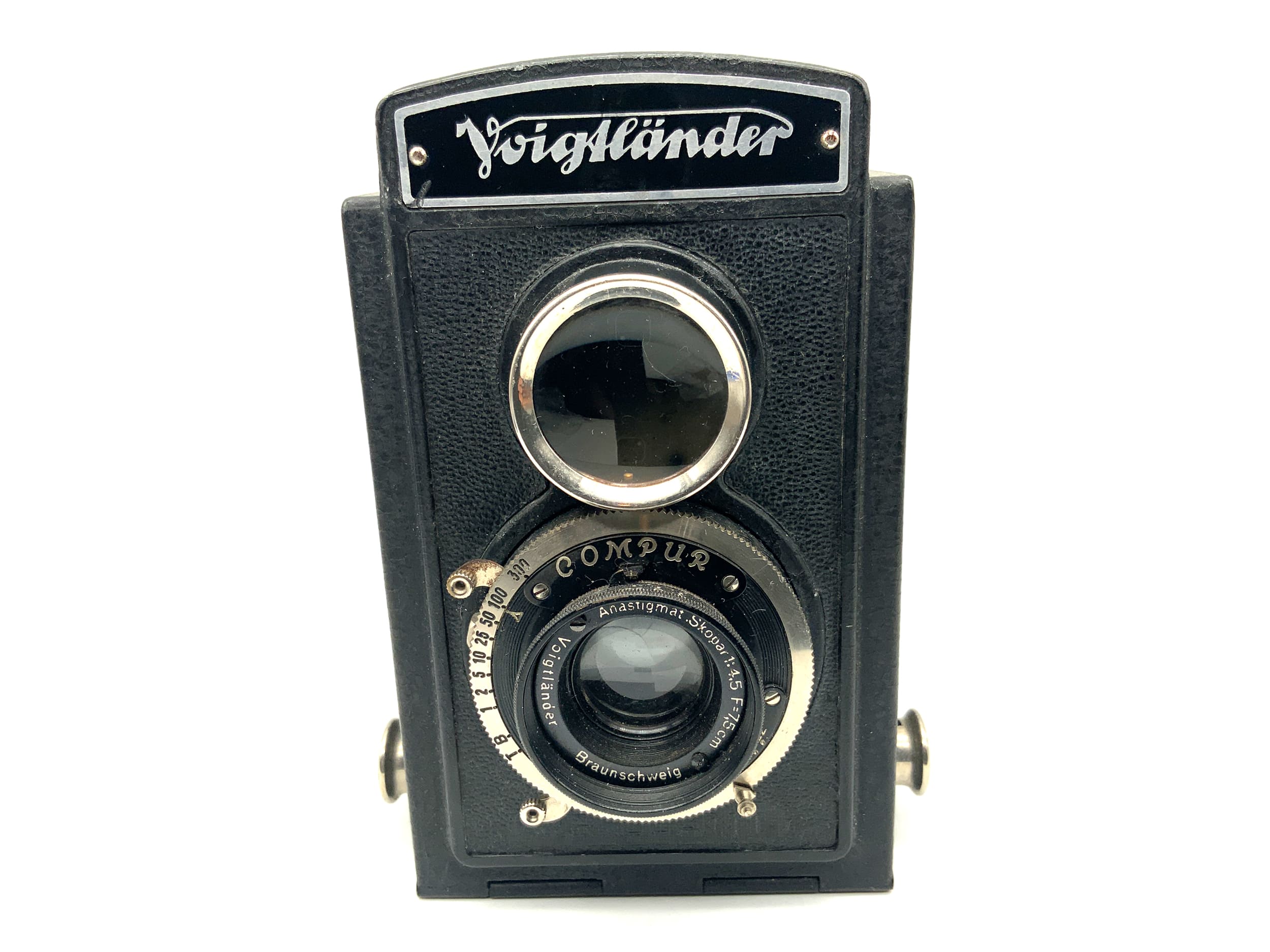 Voigtländer Brillant TLR avec appareil photo analogique reflex bi-objectif Skopar 1:4,5 7,5 cm