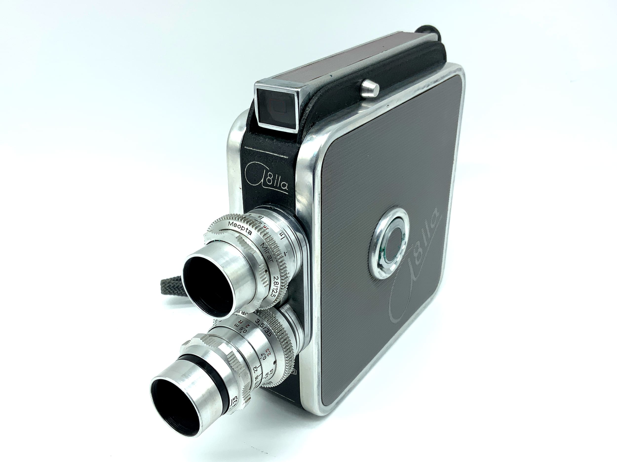 Appareil photo argentique Meopta a8lla avec télé-mirar 2.8/12.5 mirar 3.5/35 Super 8